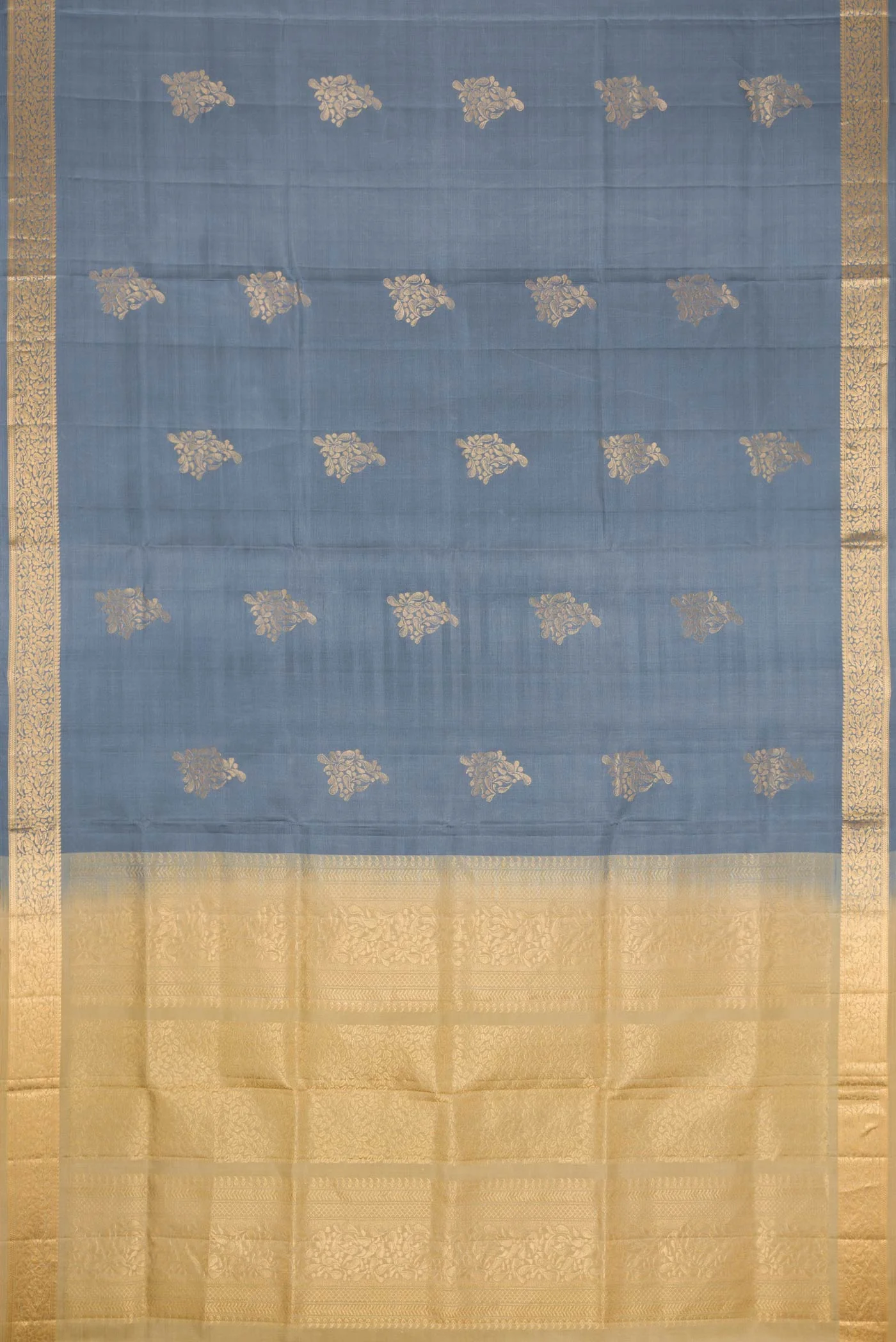 Grey Soft Silk Saree - Image 6