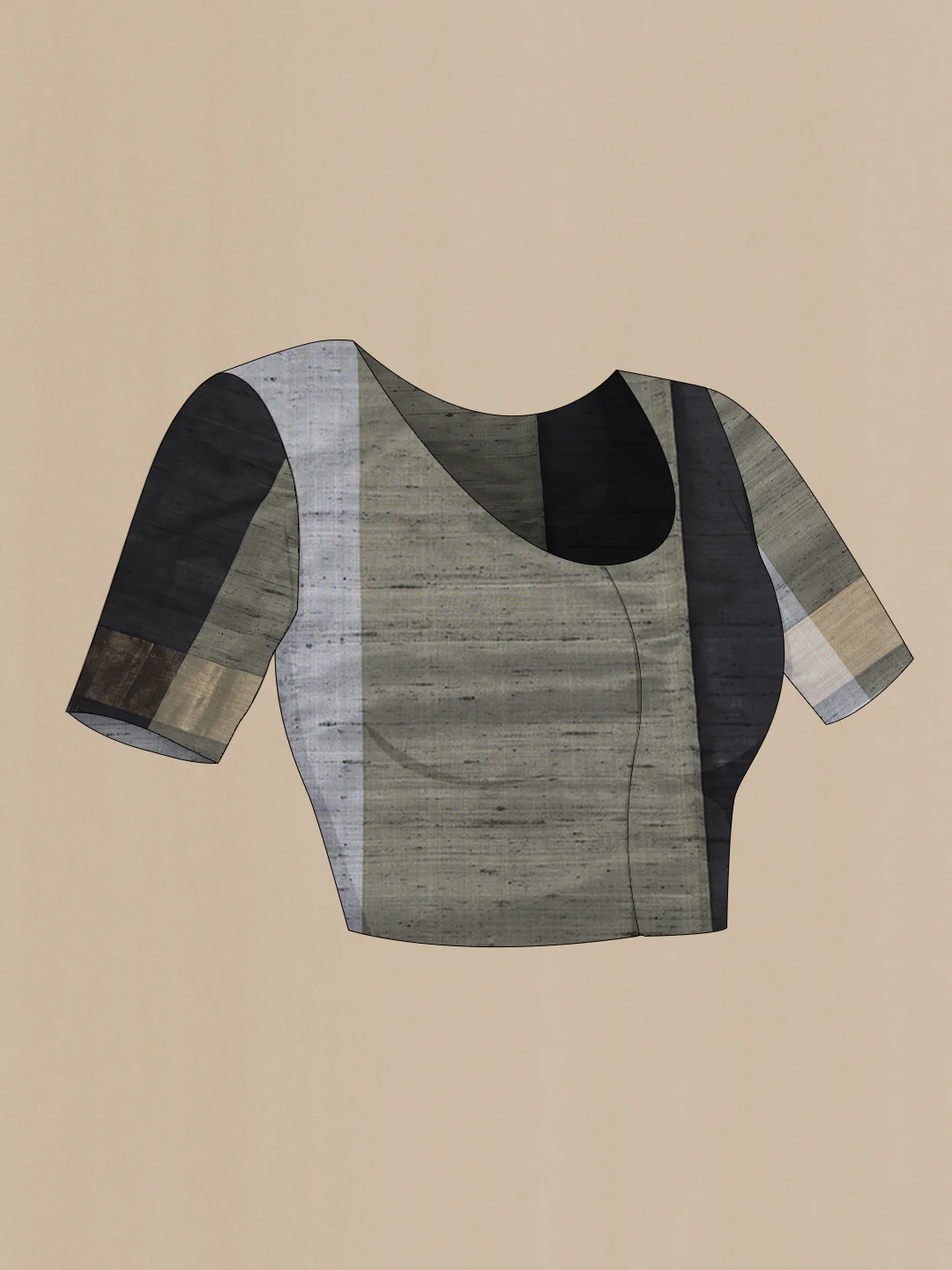Grey Soft Silk Saree - Image 5