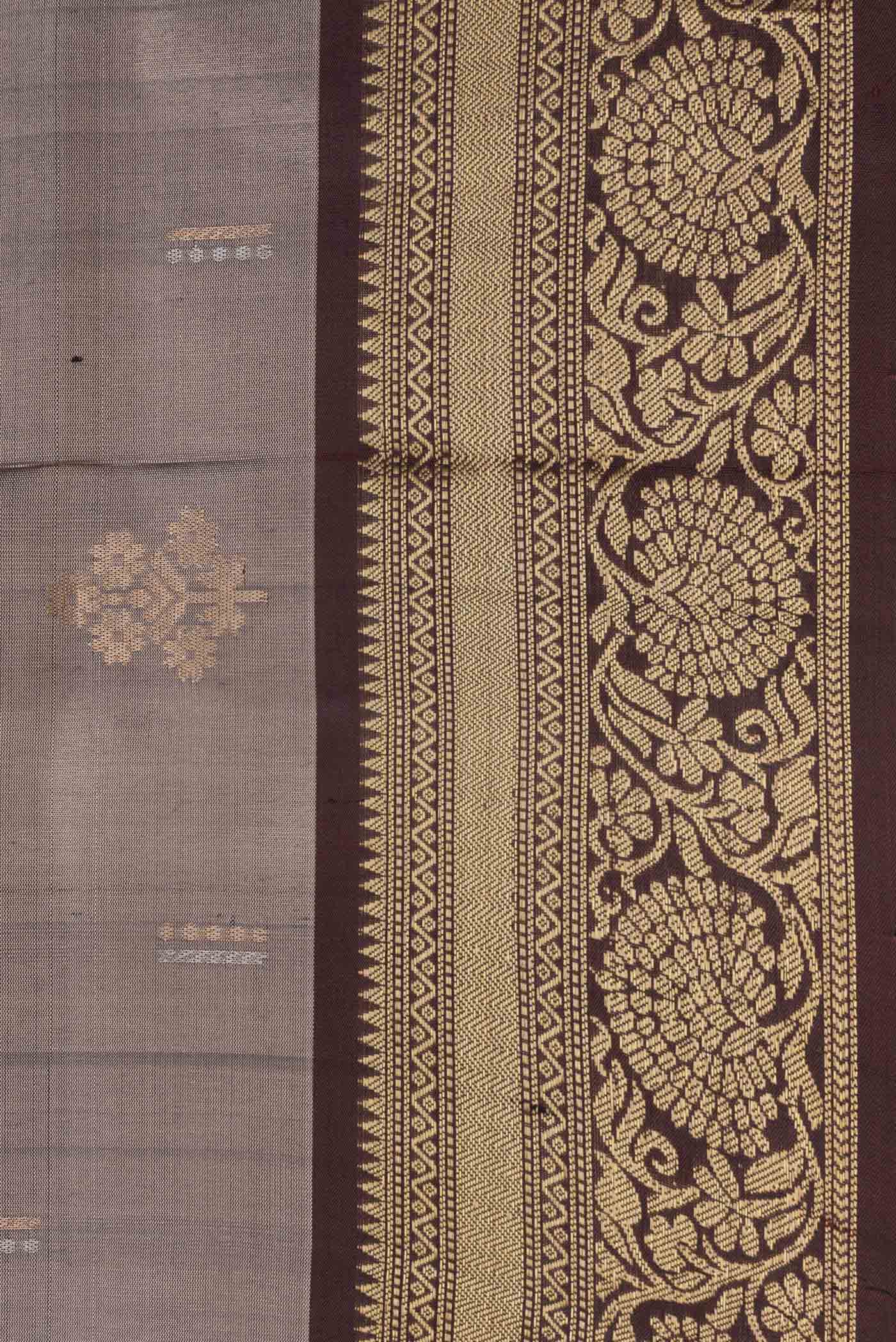 Grey Soft Silk Saree - Image 3