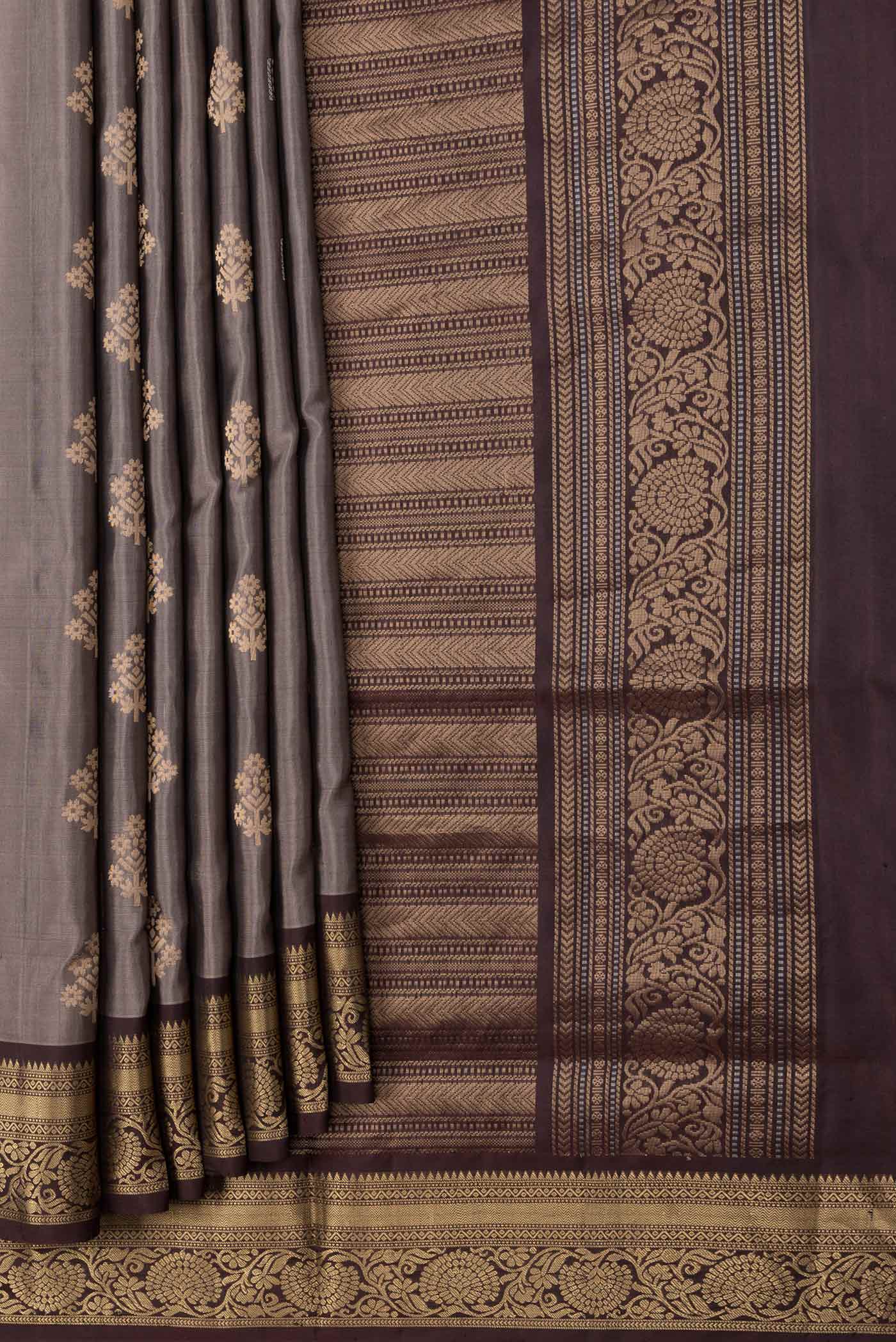 Grey Soft Silk Saree - Image 4