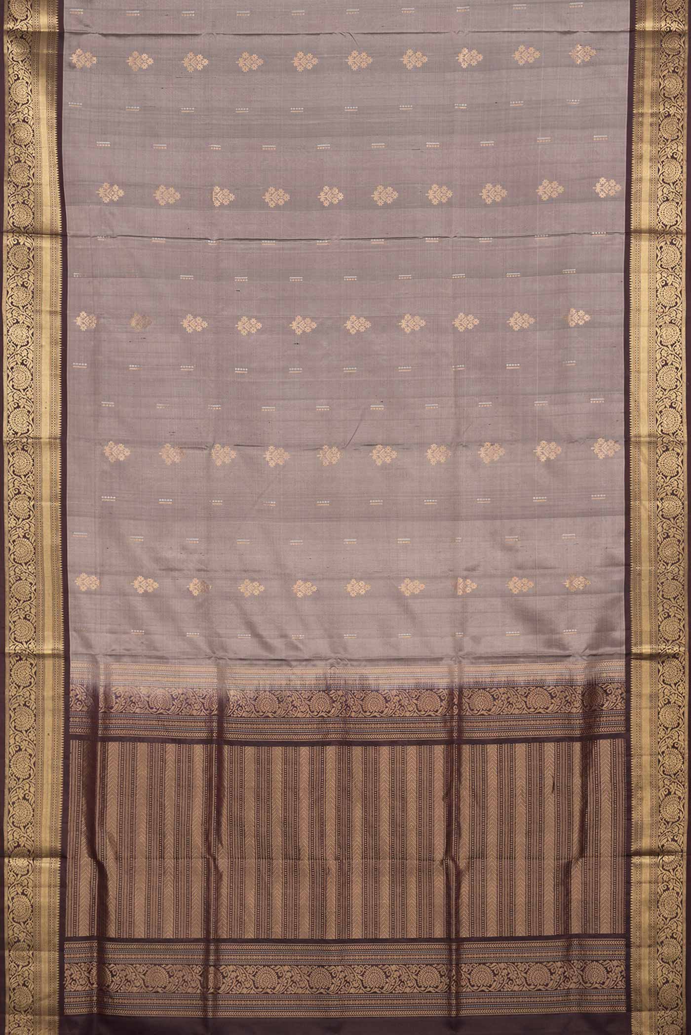 Grey Soft Silk Saree - Image 6