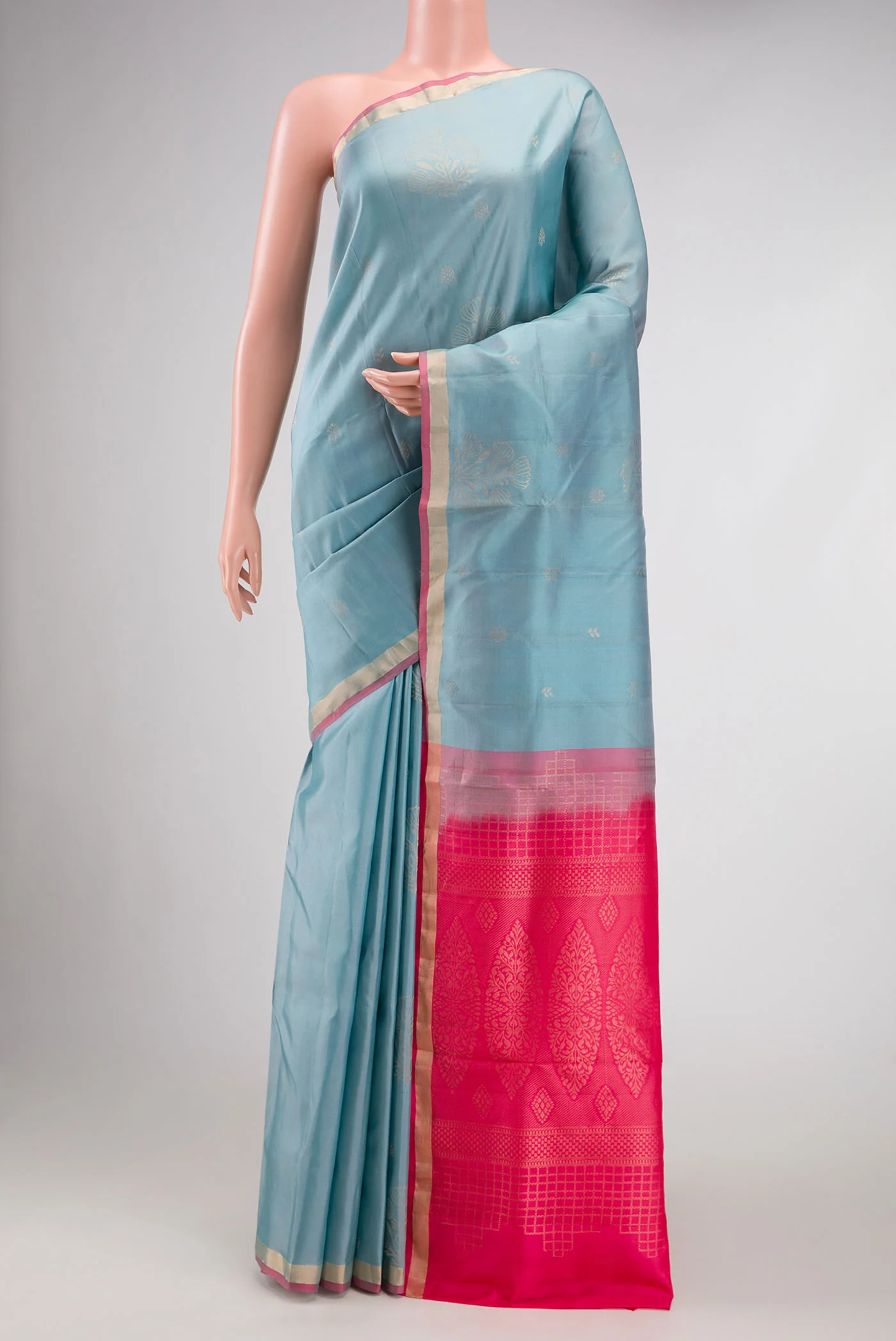 Sky Blue Soft Silk Saree