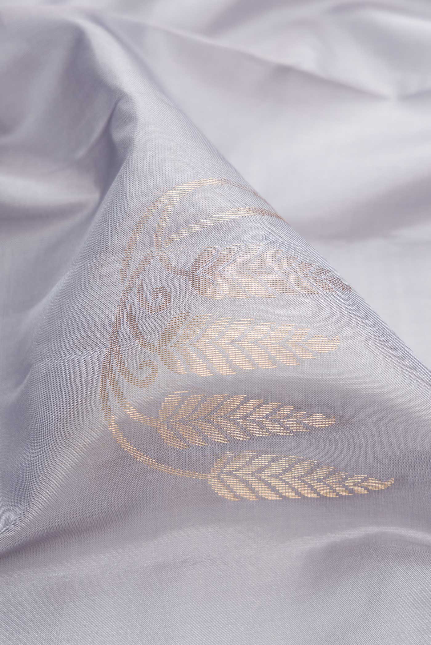 Blue Grey Soft Silk Saree - Image 2