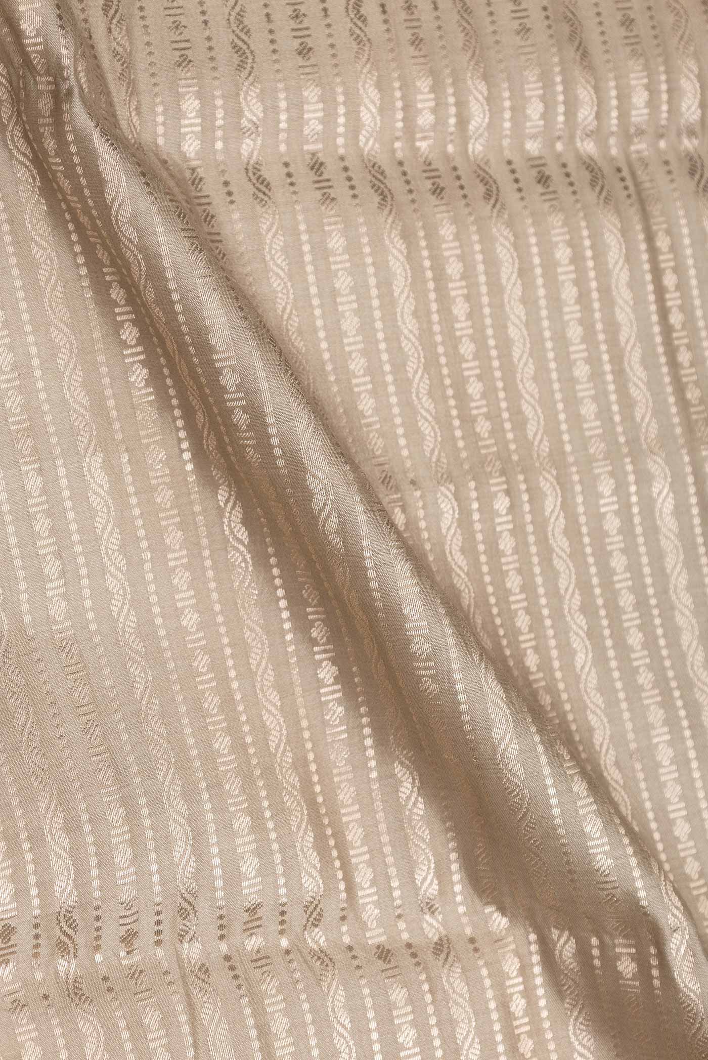 Grey Banarasi Raw Silk Saree - Image 2