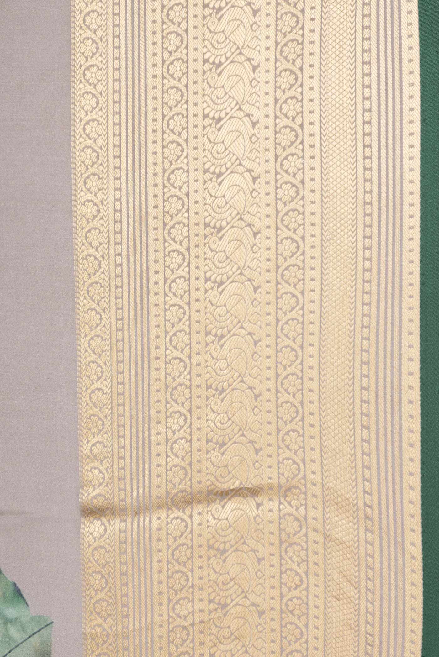 Grey Dual Tone Tussar Silk Saree - Image 3