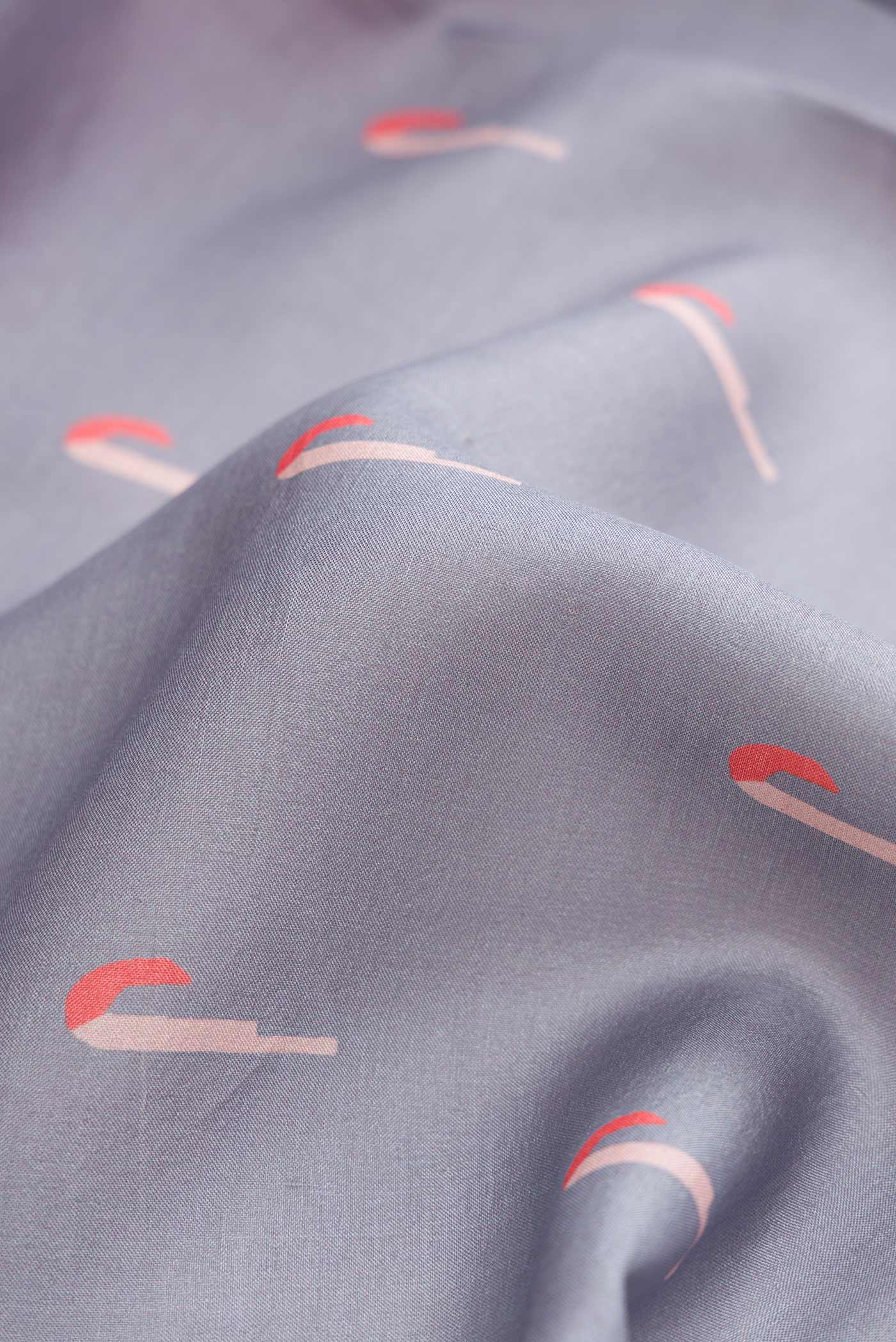 Grey Dual Tone Tussar Silk Saree - Image 2