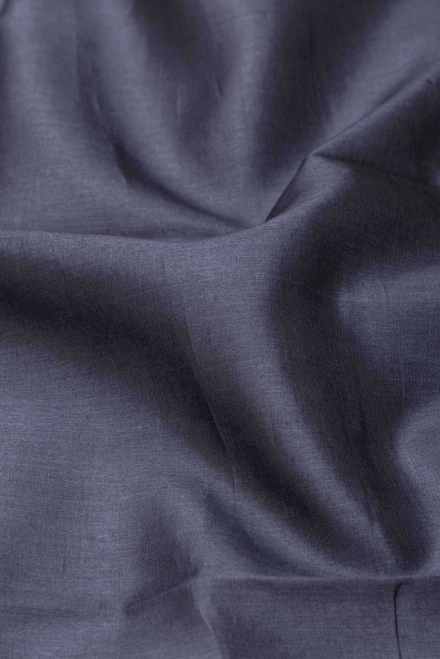 Grey Dual Tone Tussar Silk Saree - Image 2