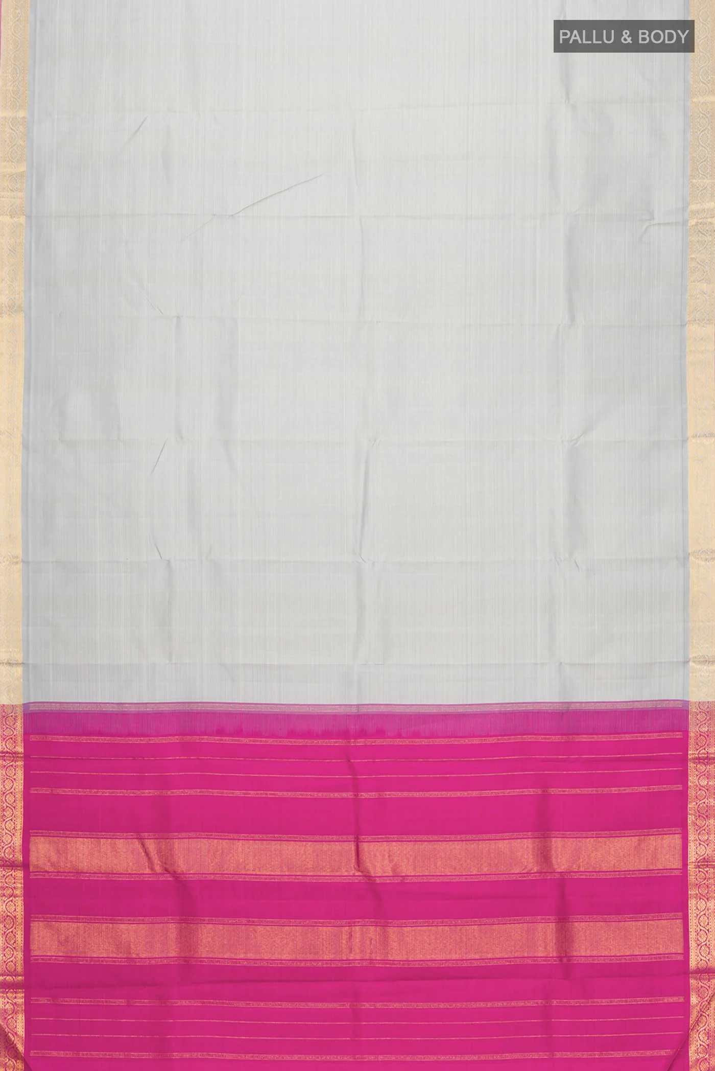 Grey Kanjivaram Silk Saree - Image 6