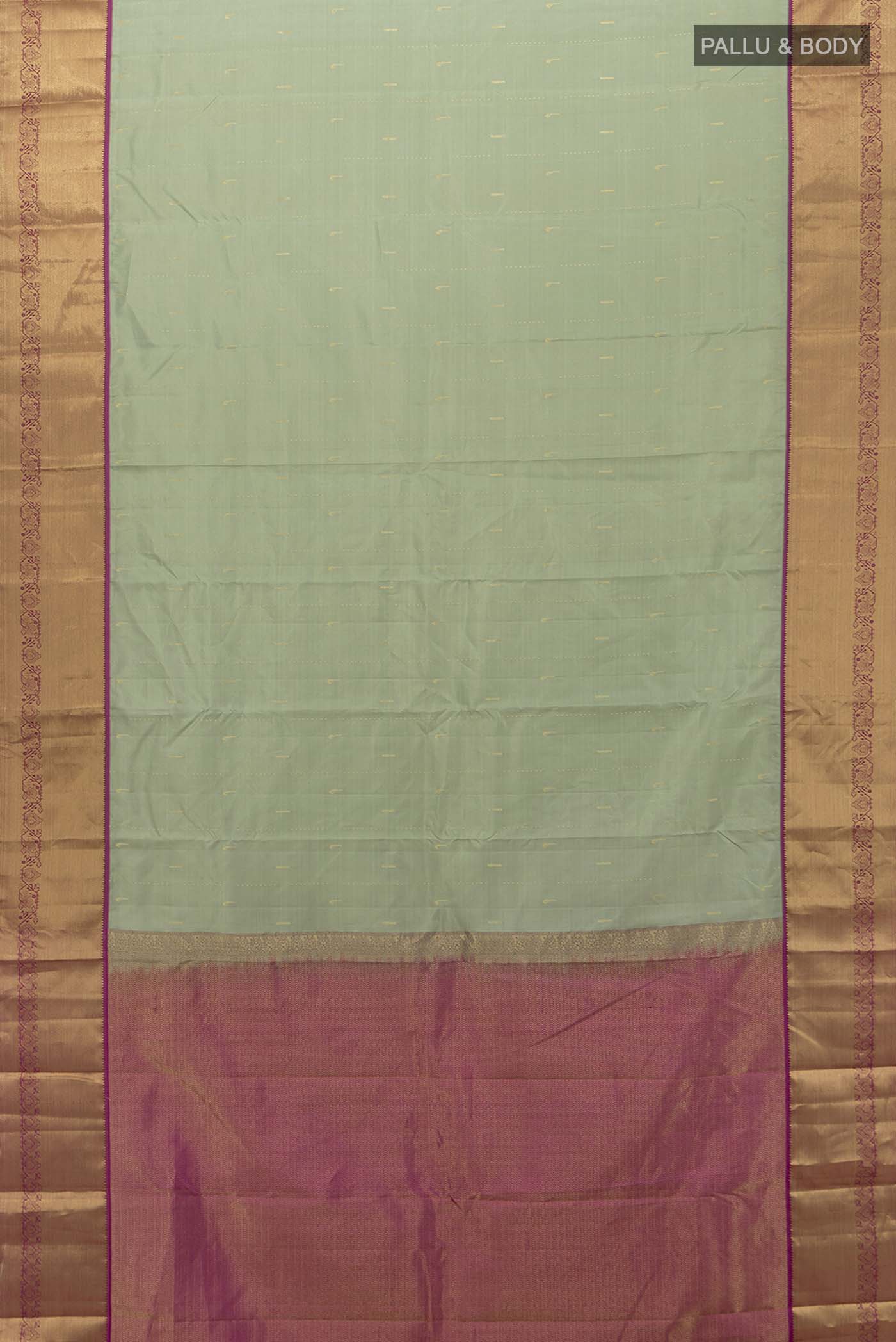 Grey Kanchipuram Silk Saree - Image 5