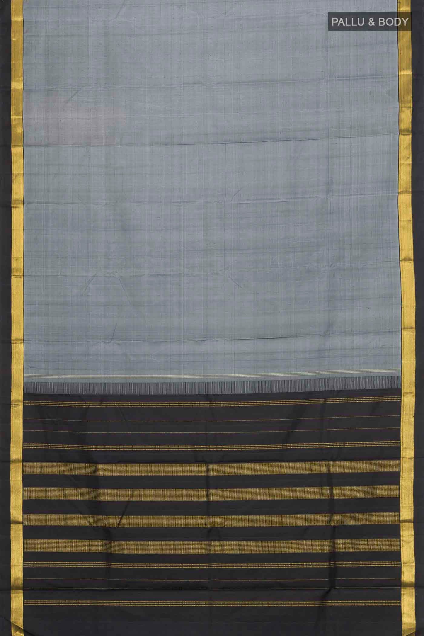 Grey Kanjivaram Silk Saree - Image 6