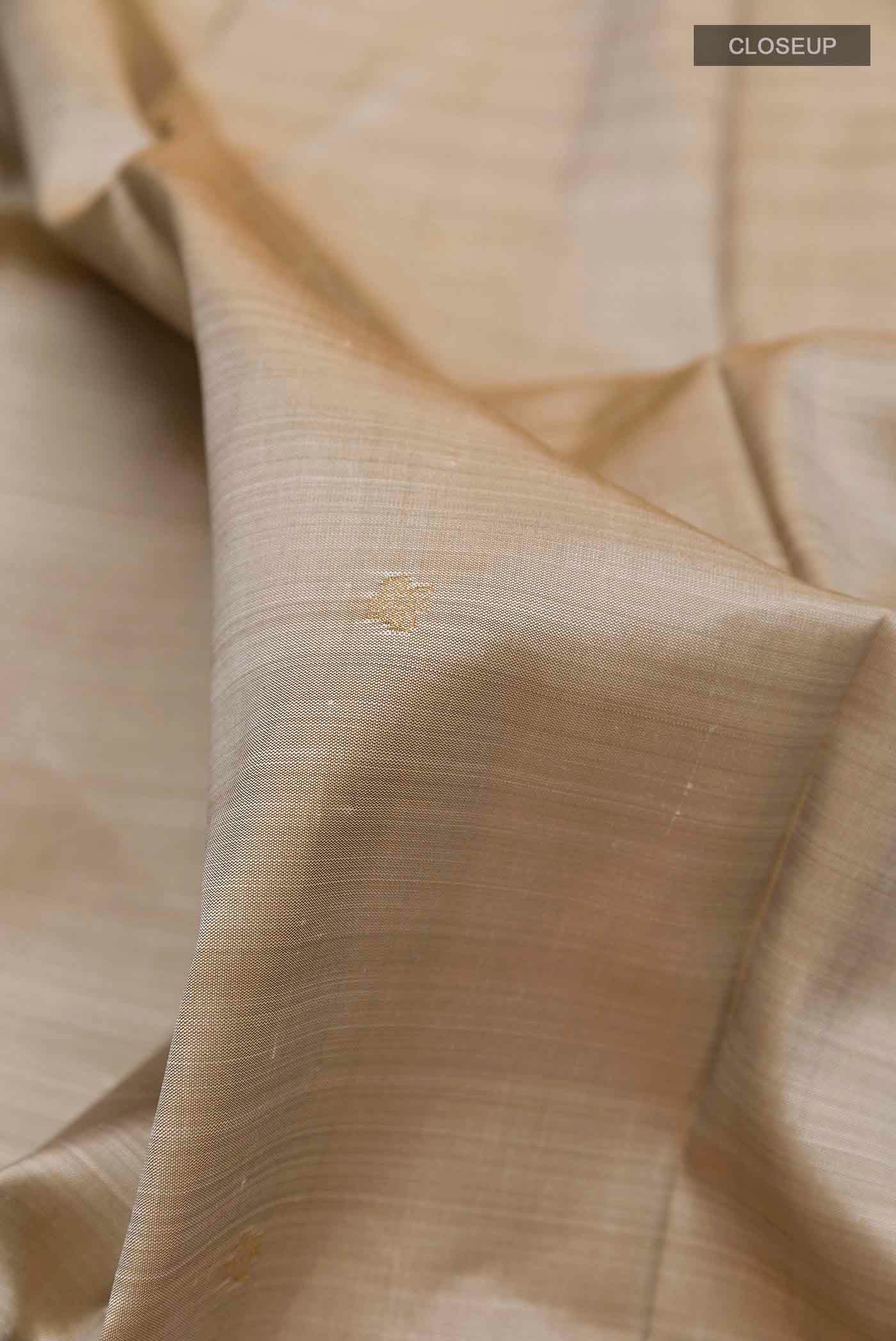 Pure Silk Pure Zari Brown Kanchipuram Saree - Image 2