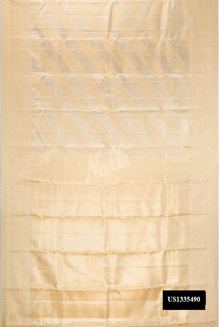 Grey Kanchipuram Tissue Silk Saree