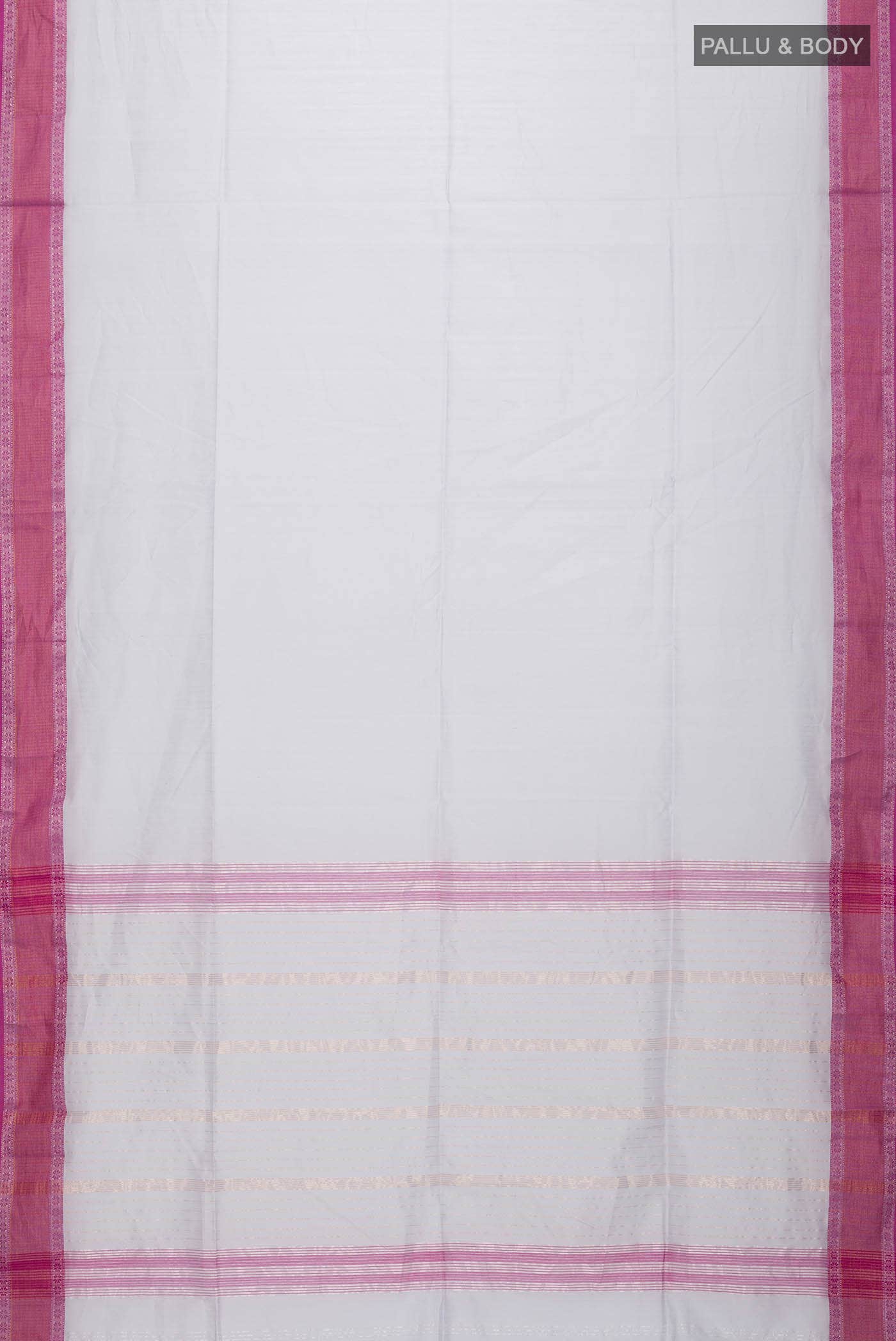 Grey Maheshwari Silk Saree - Image 2