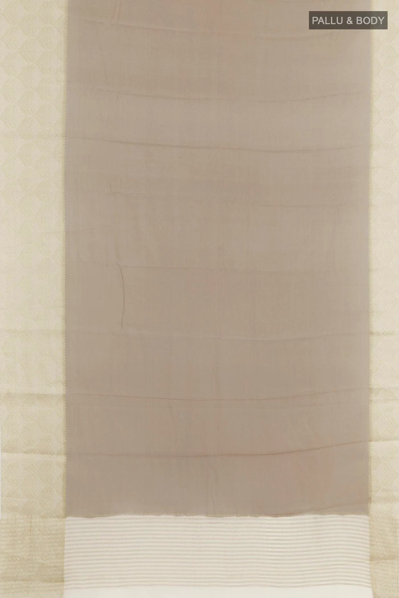 Grey Mysore Georgette Saree - Image 3