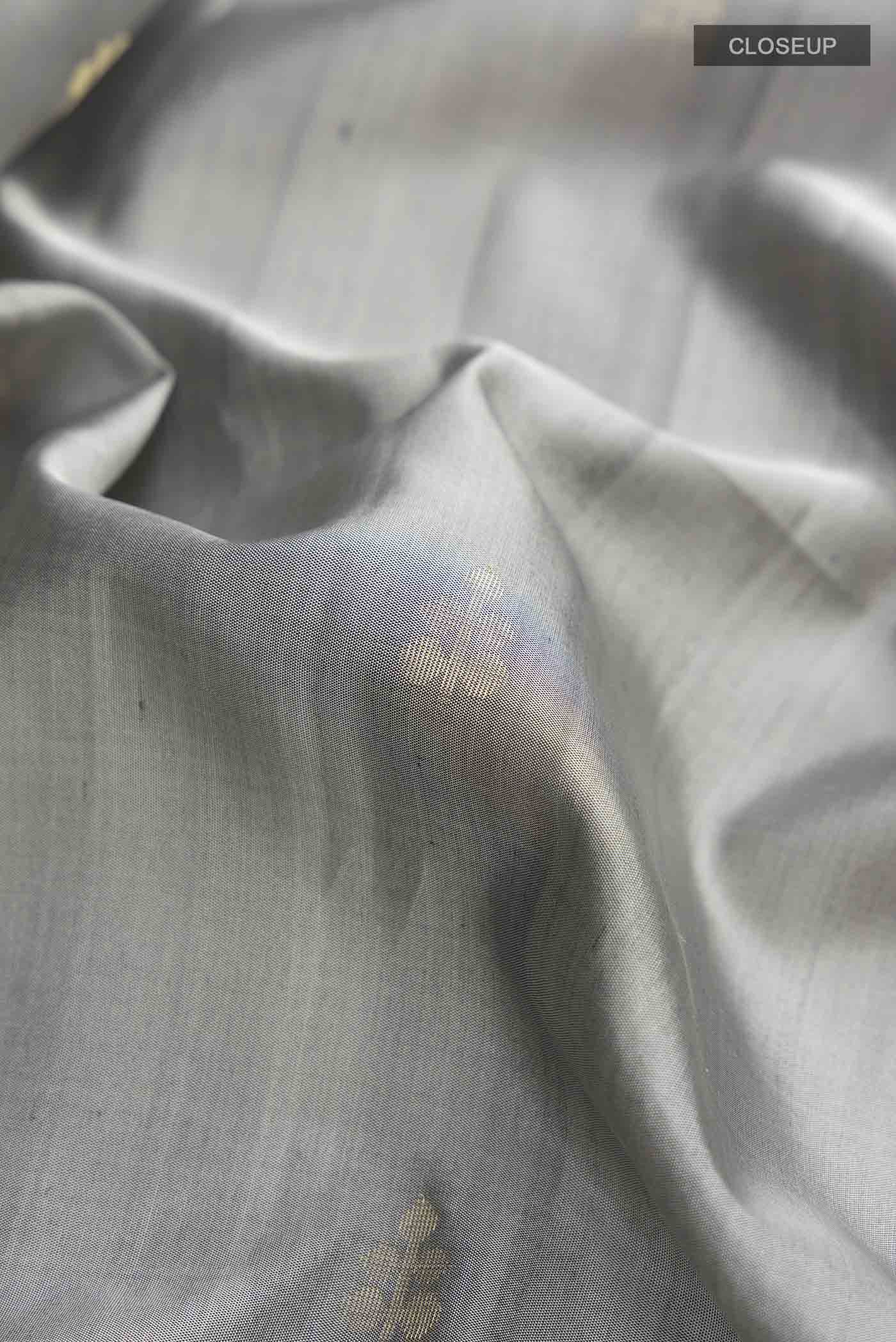 Grey Soft Silk Saree - Image 2