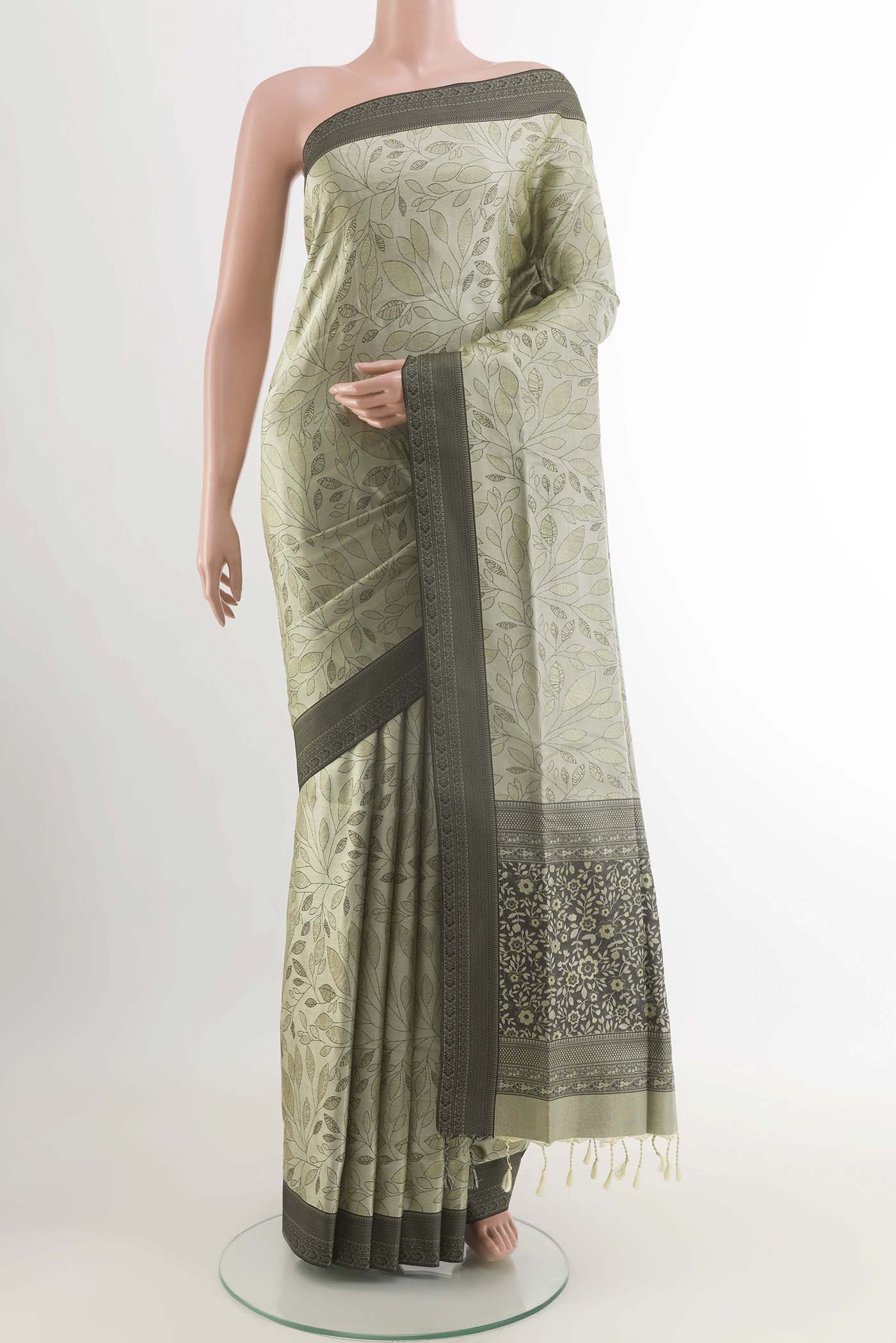 Grey Soft Silk Saree