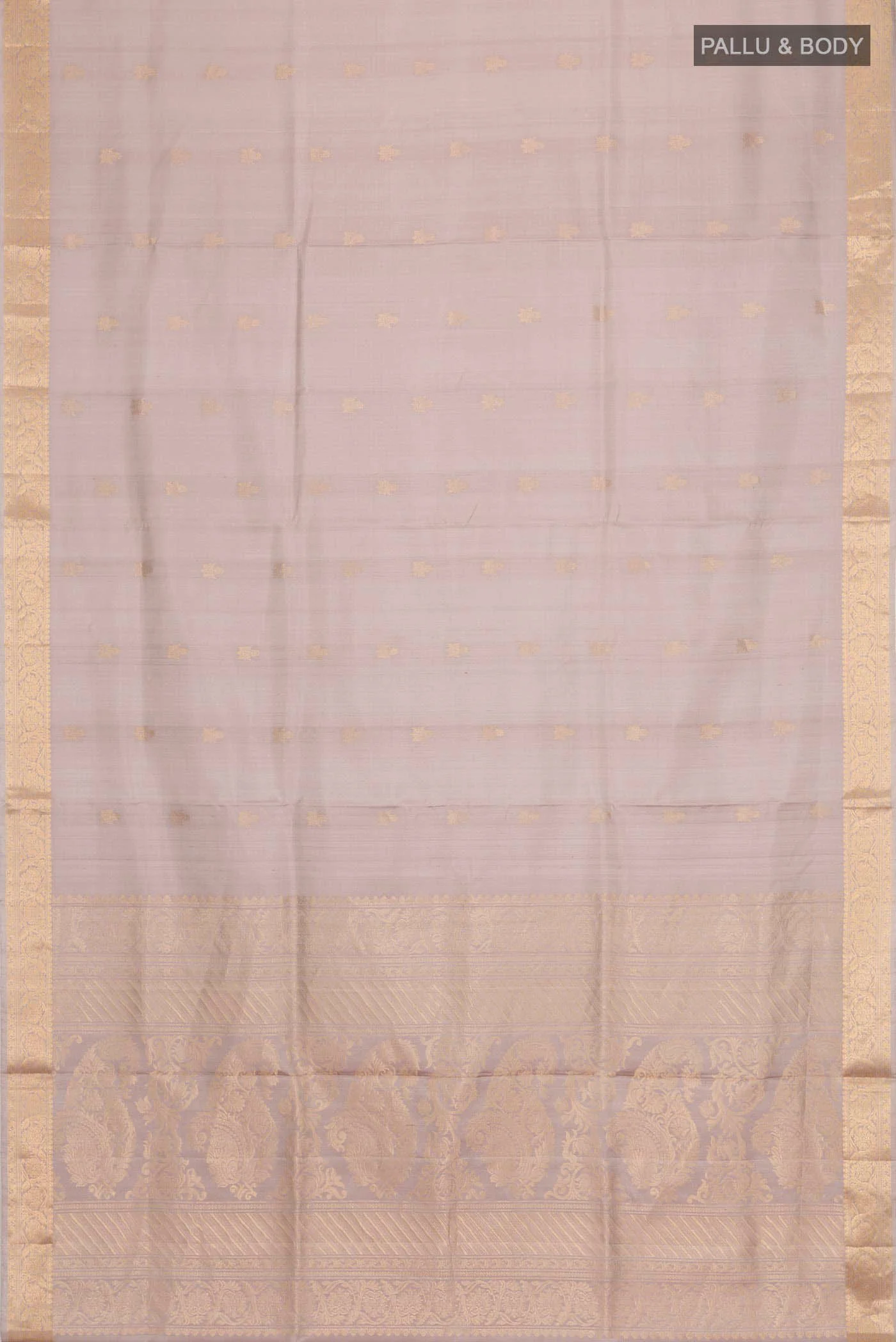 Grey Soft Silk Saree - Image 6