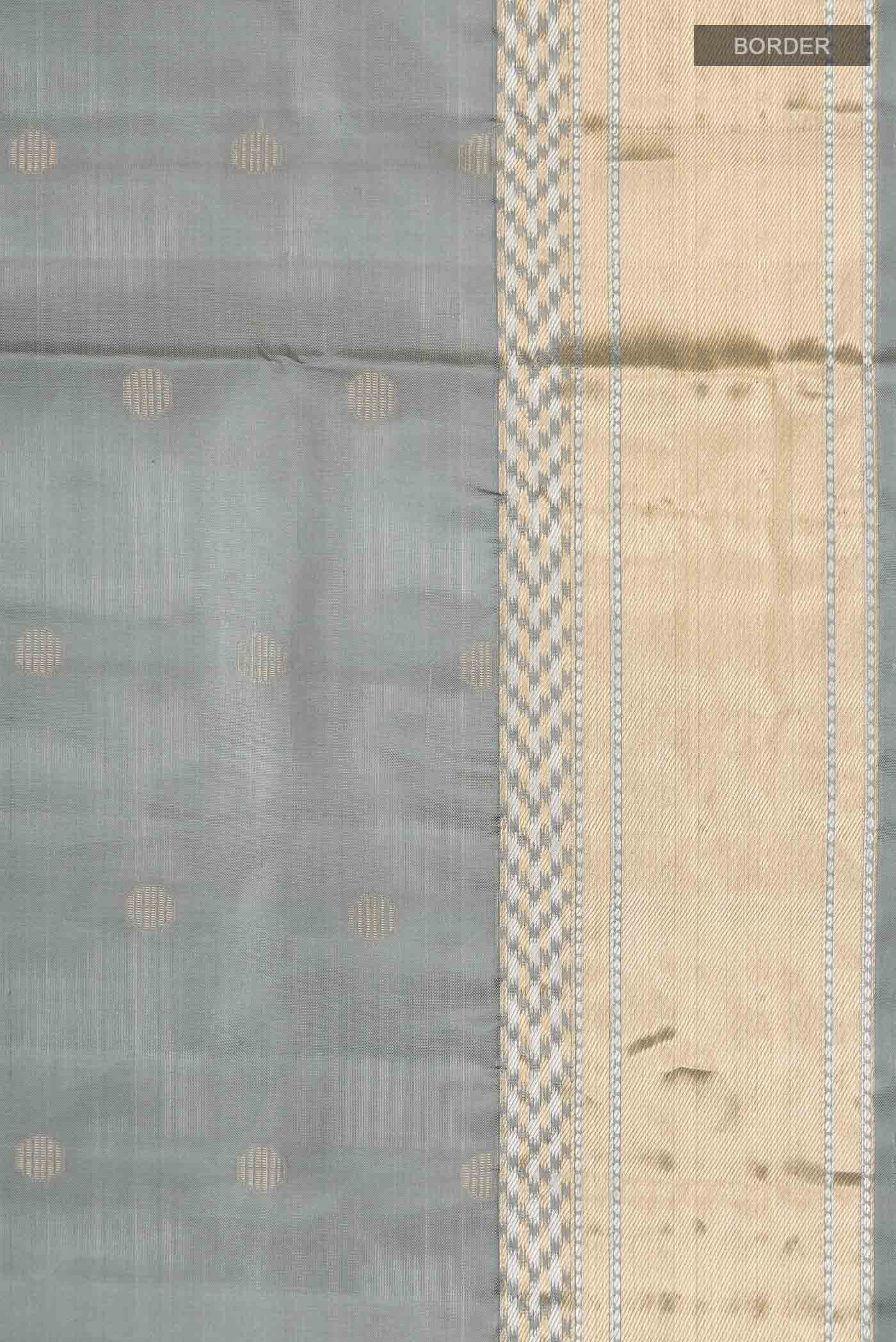 Grey Soft Silk Saree - Image 3
