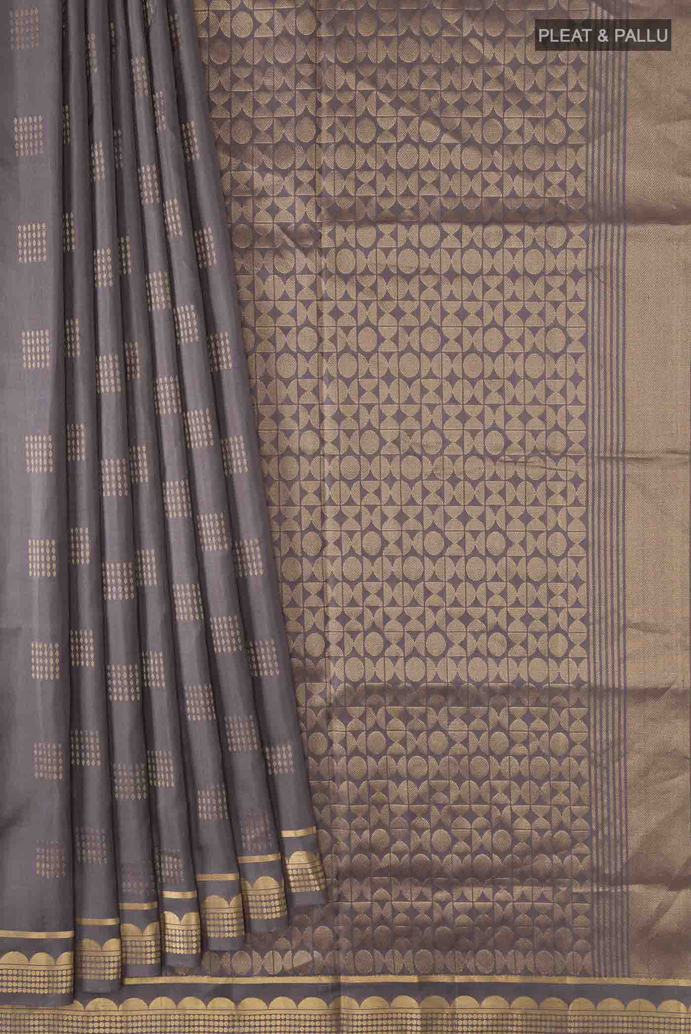 Grey Soft Silk Saree - Image 4
