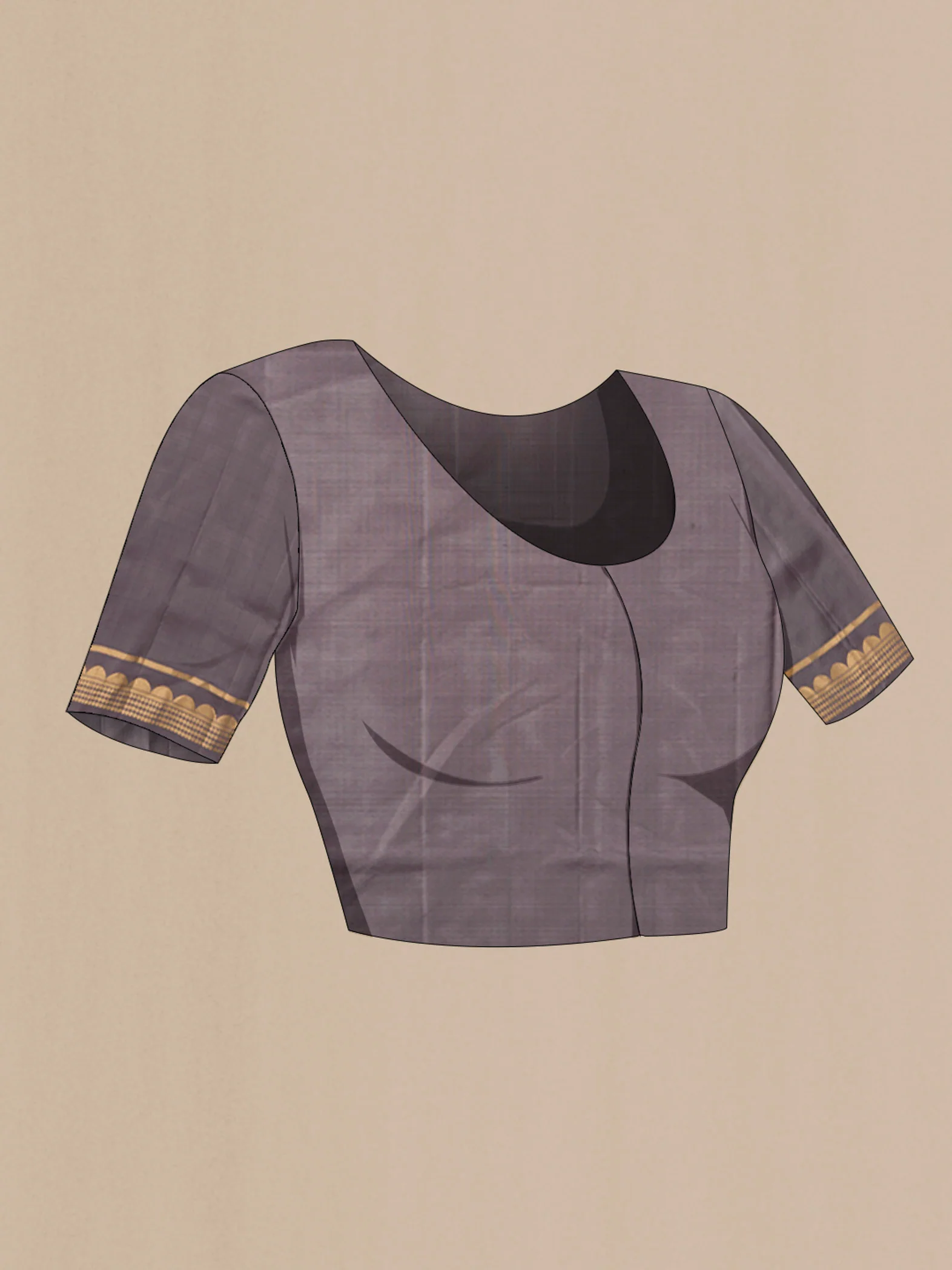 Grey Soft Silk Saree - Image 5
