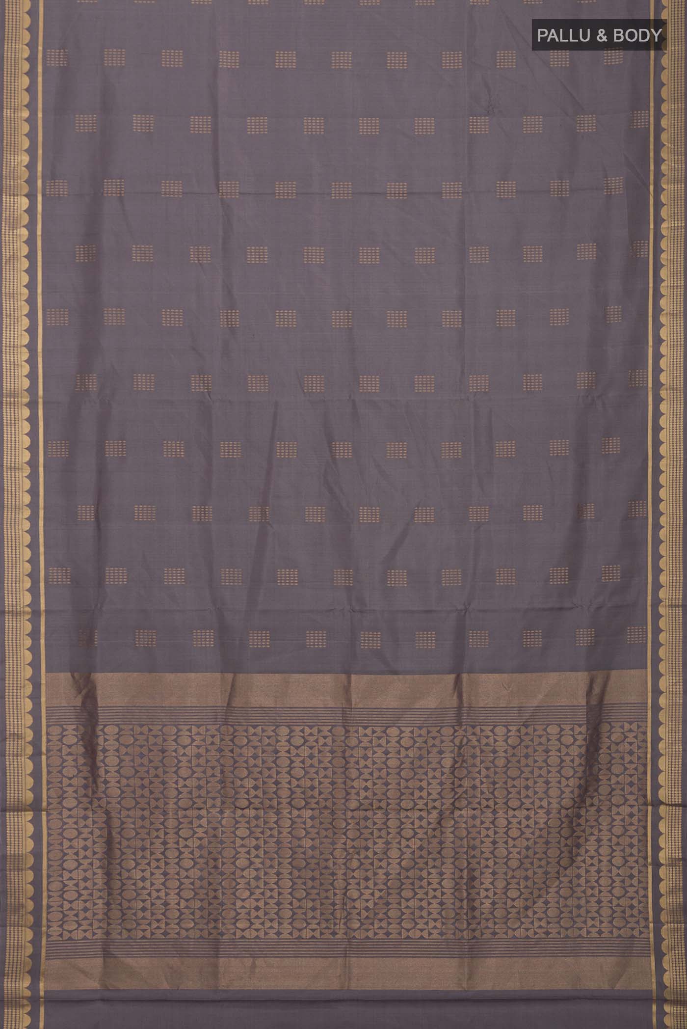 Grey Soft Silk Saree - Image 6