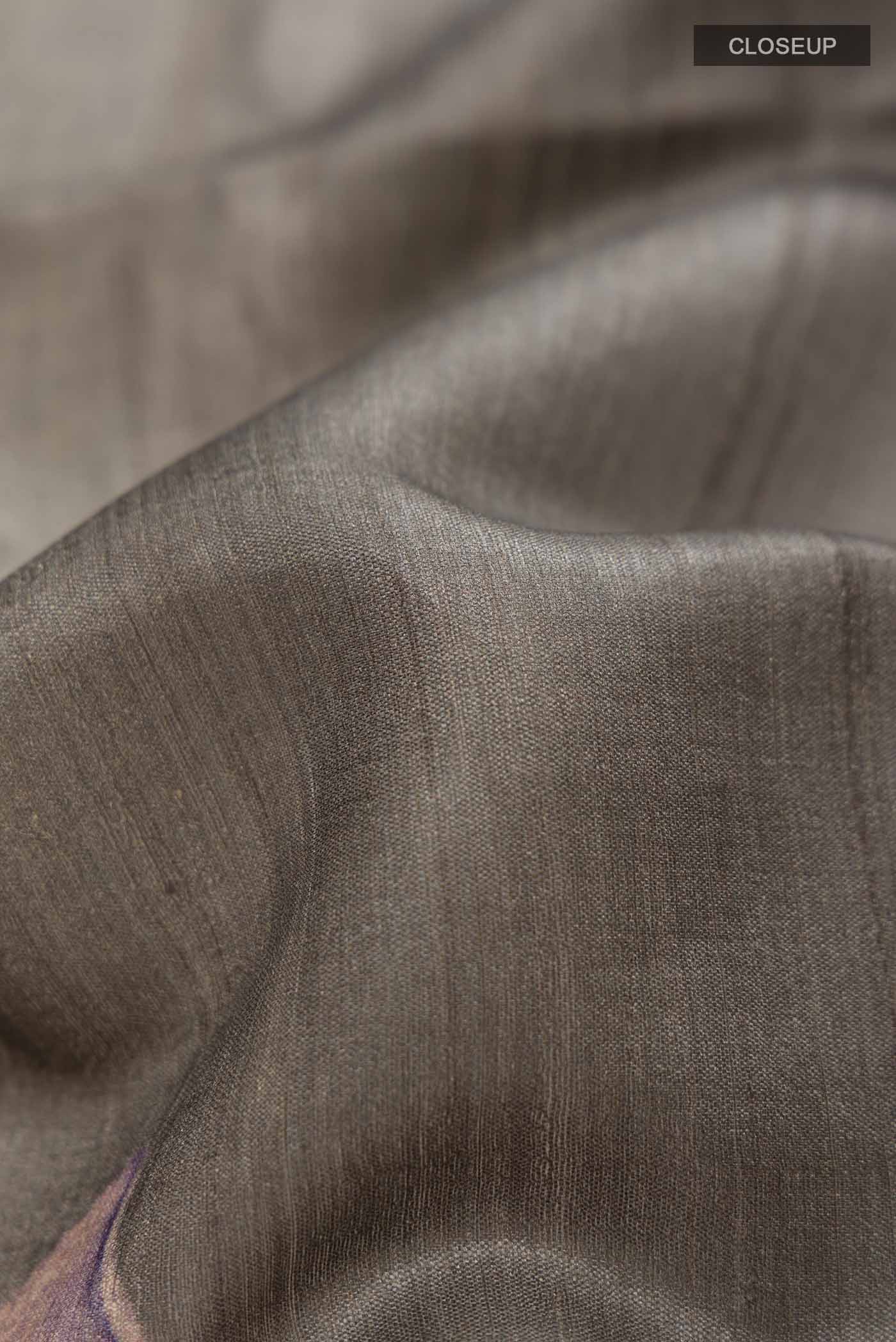 Grey Tussar Saree - Image 2