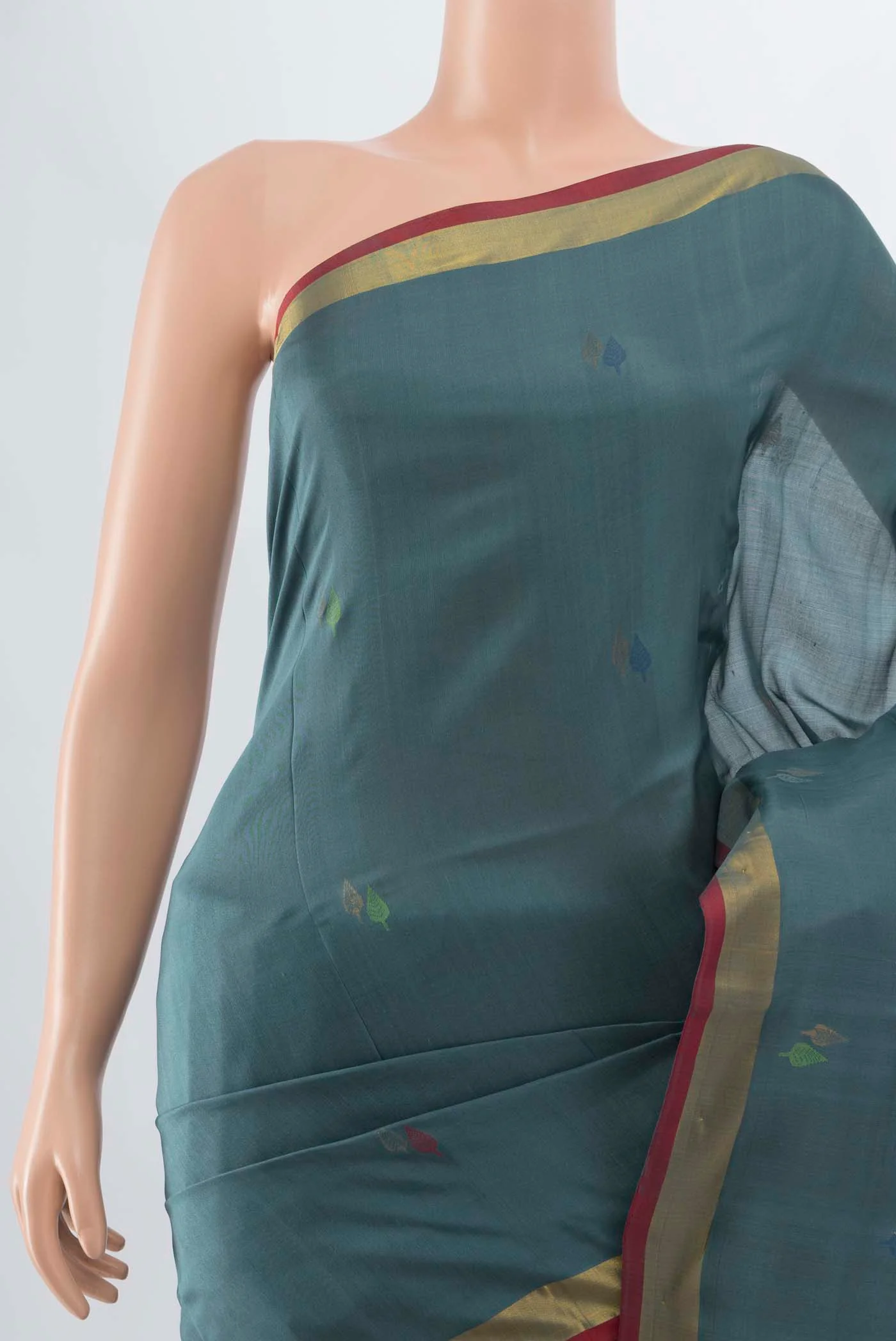 Grey Uppada Silk Saree - Image 2