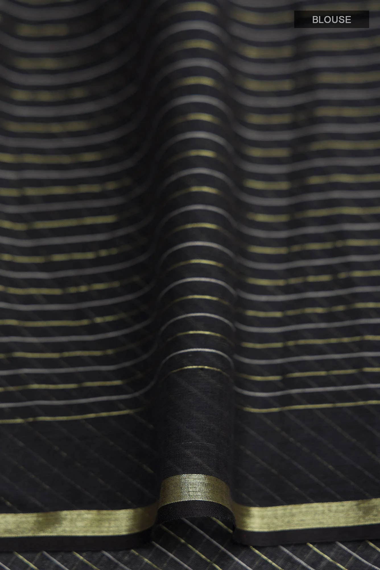Haimanti-Black Bengal Cotton Saree - Image 6