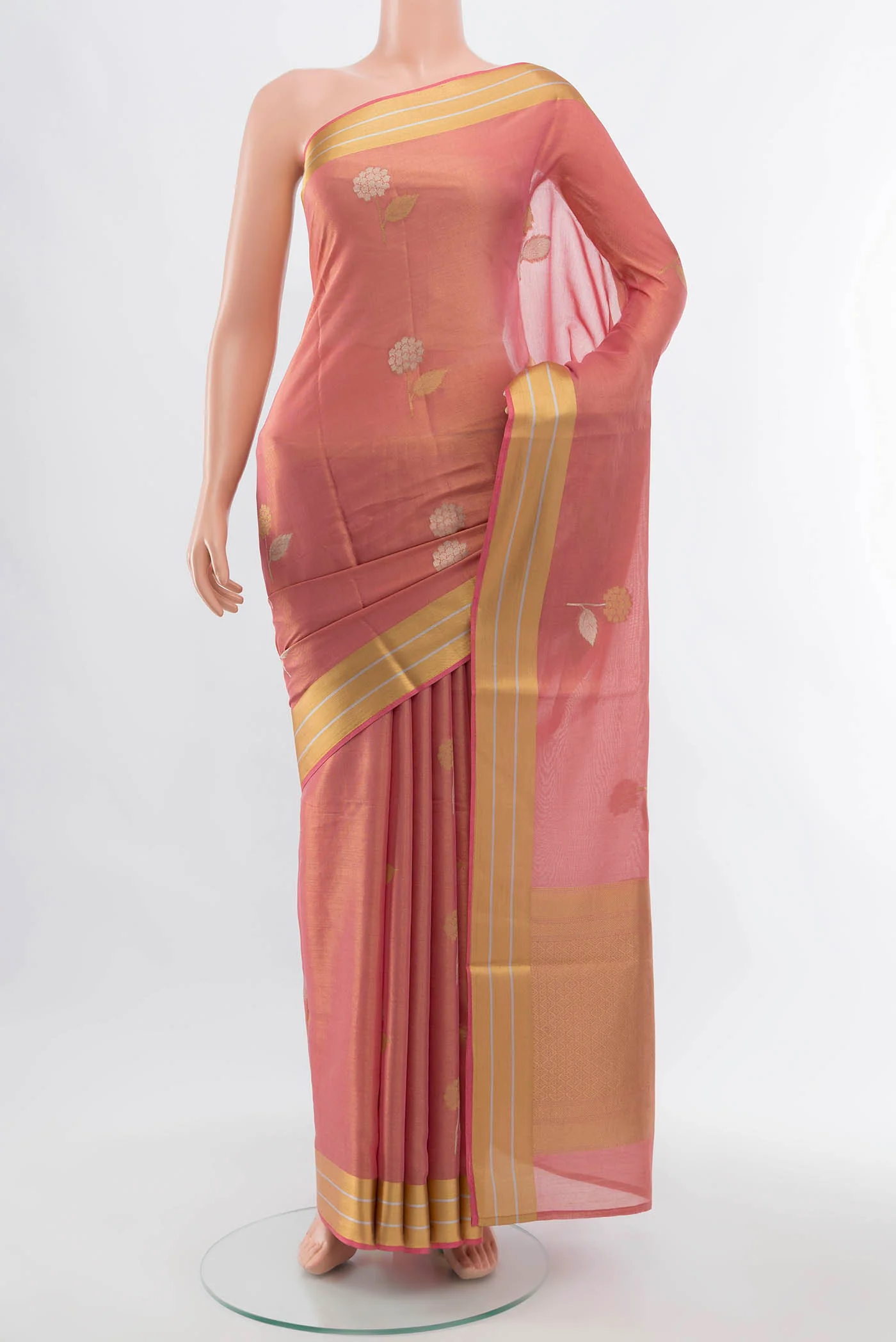 Imperial Pink Art Silk Saree