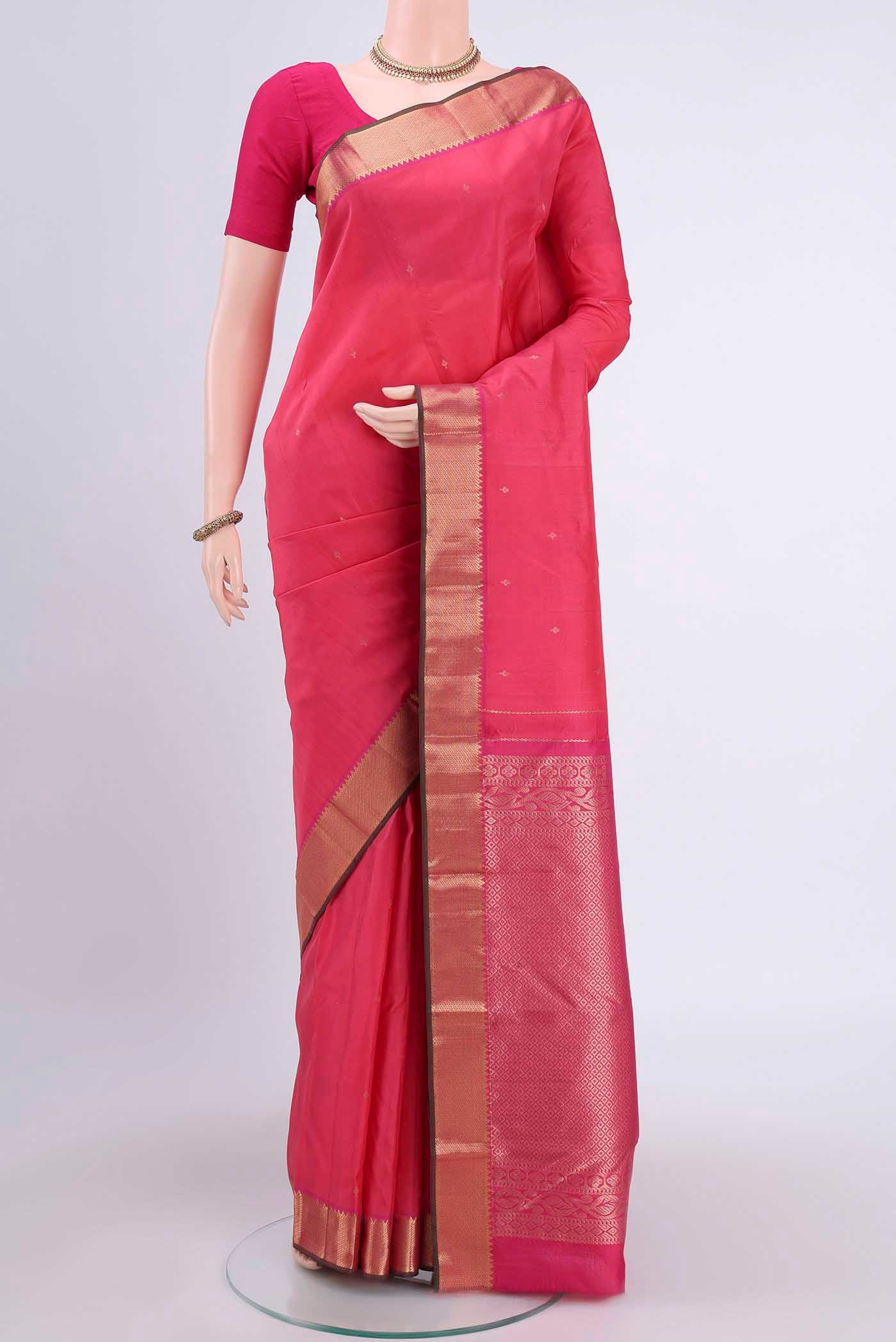 Pink Kanjivaram Silk Saree