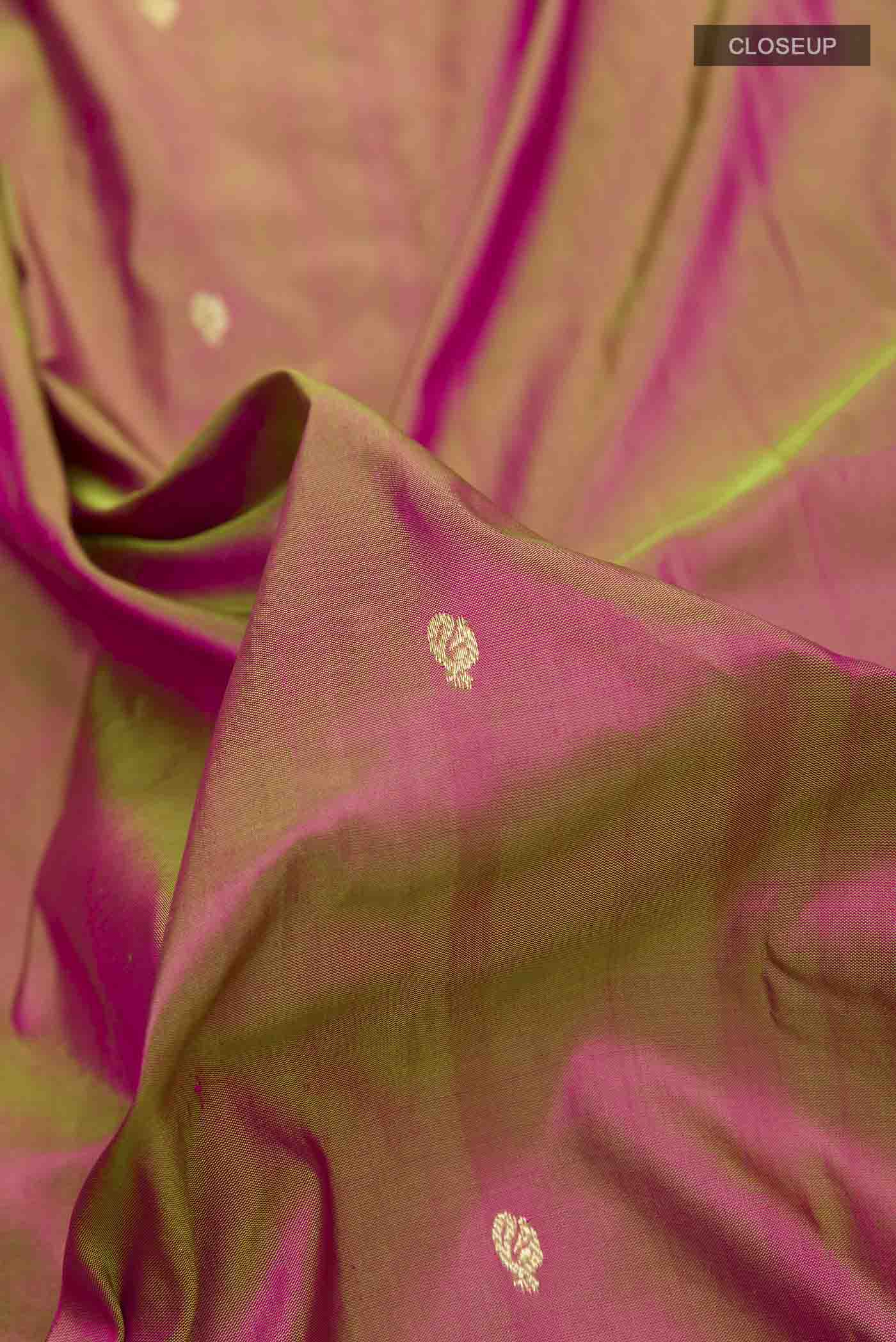 Imperial Pink Dual Tone Paithani Silk Saree - Image 2