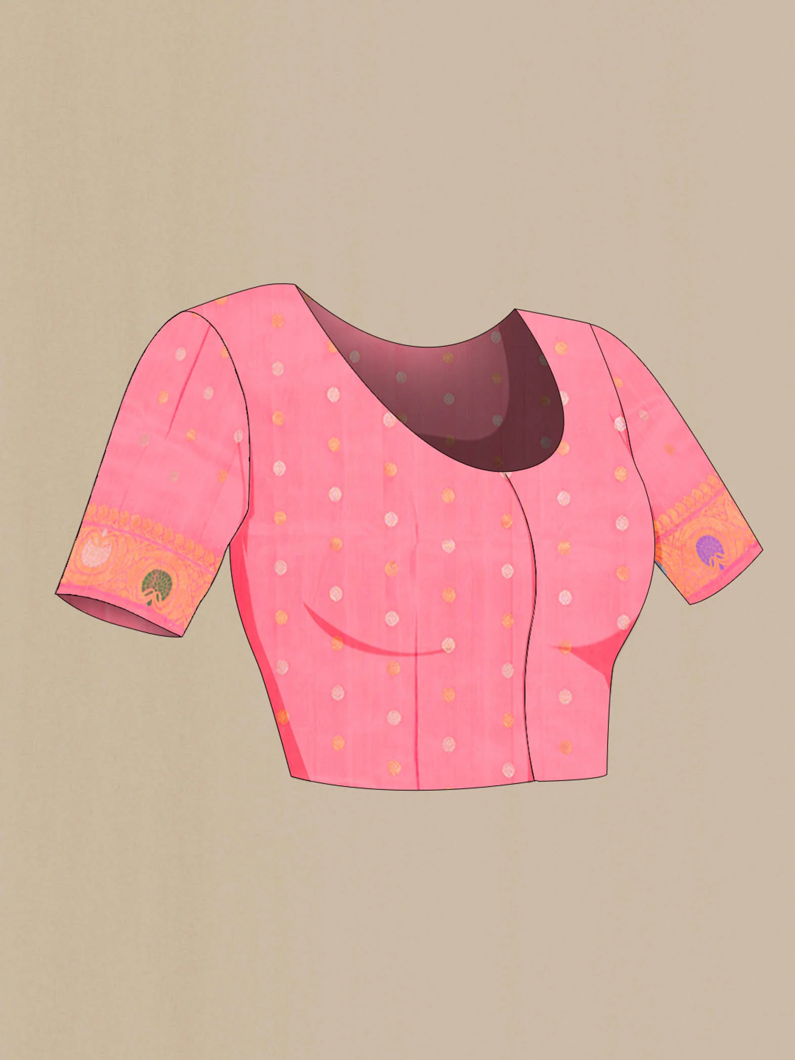 Rose pink Gadwal Silk Saree - Image 4