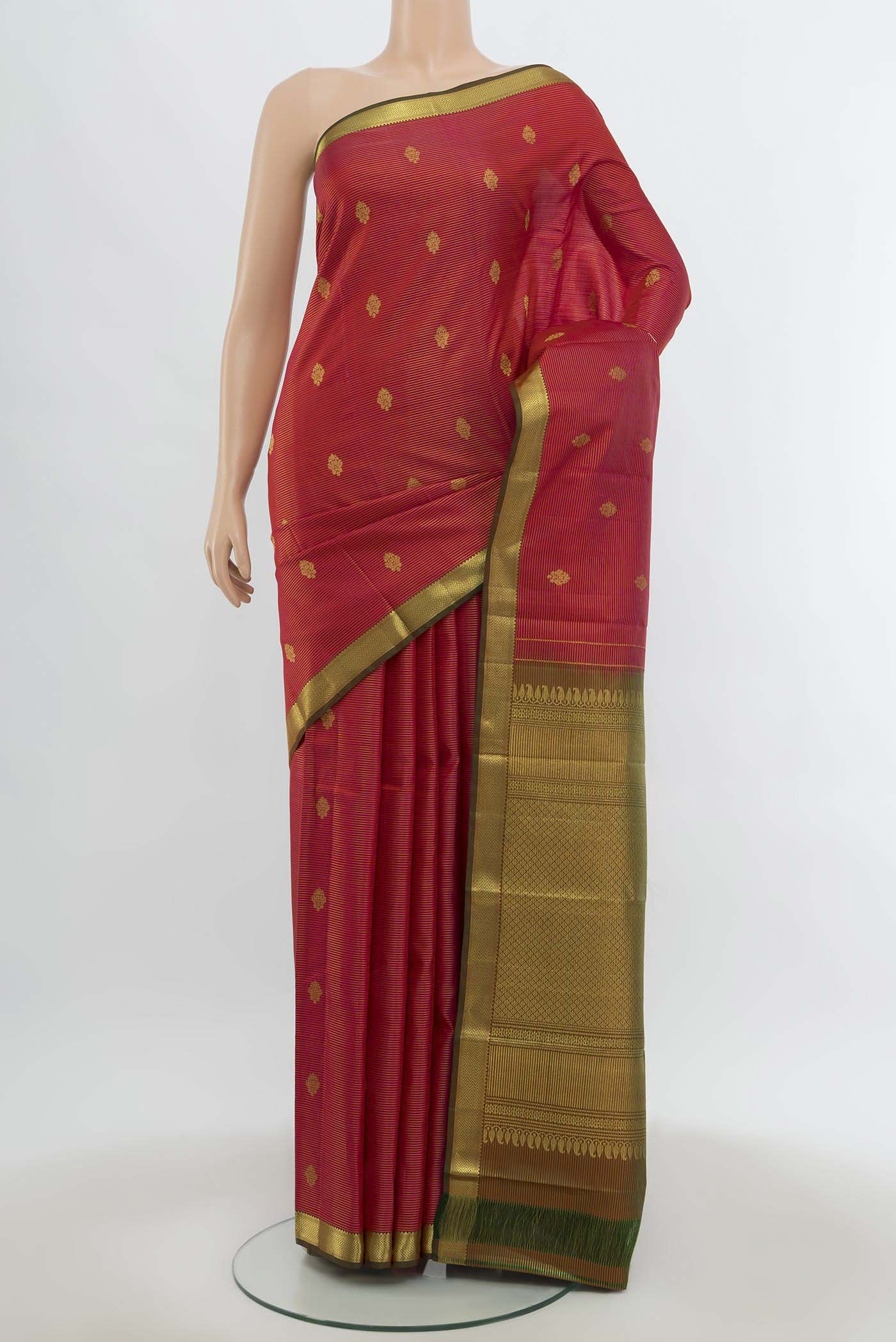 Imperial Pink Kanchipuram Silk Saree