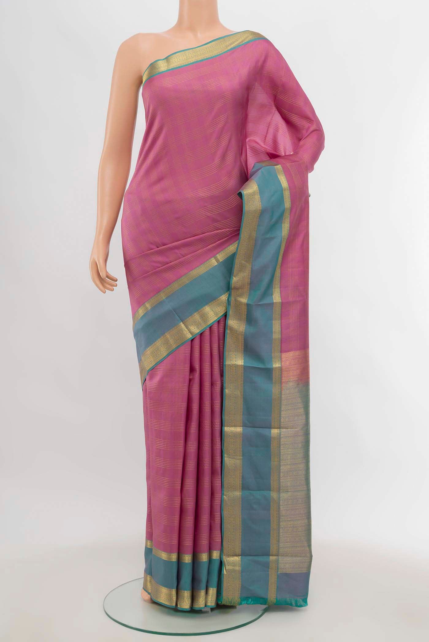 Imperial Pink Kanchipuram Silk Saree