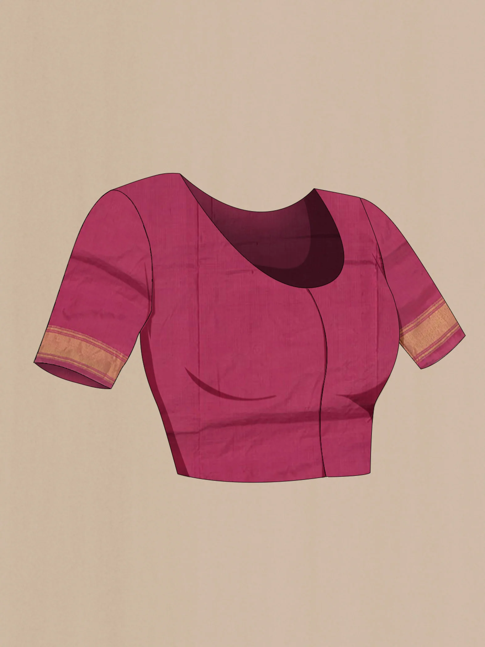 Imperial Pink Pochampally Silk Saree - Image 4