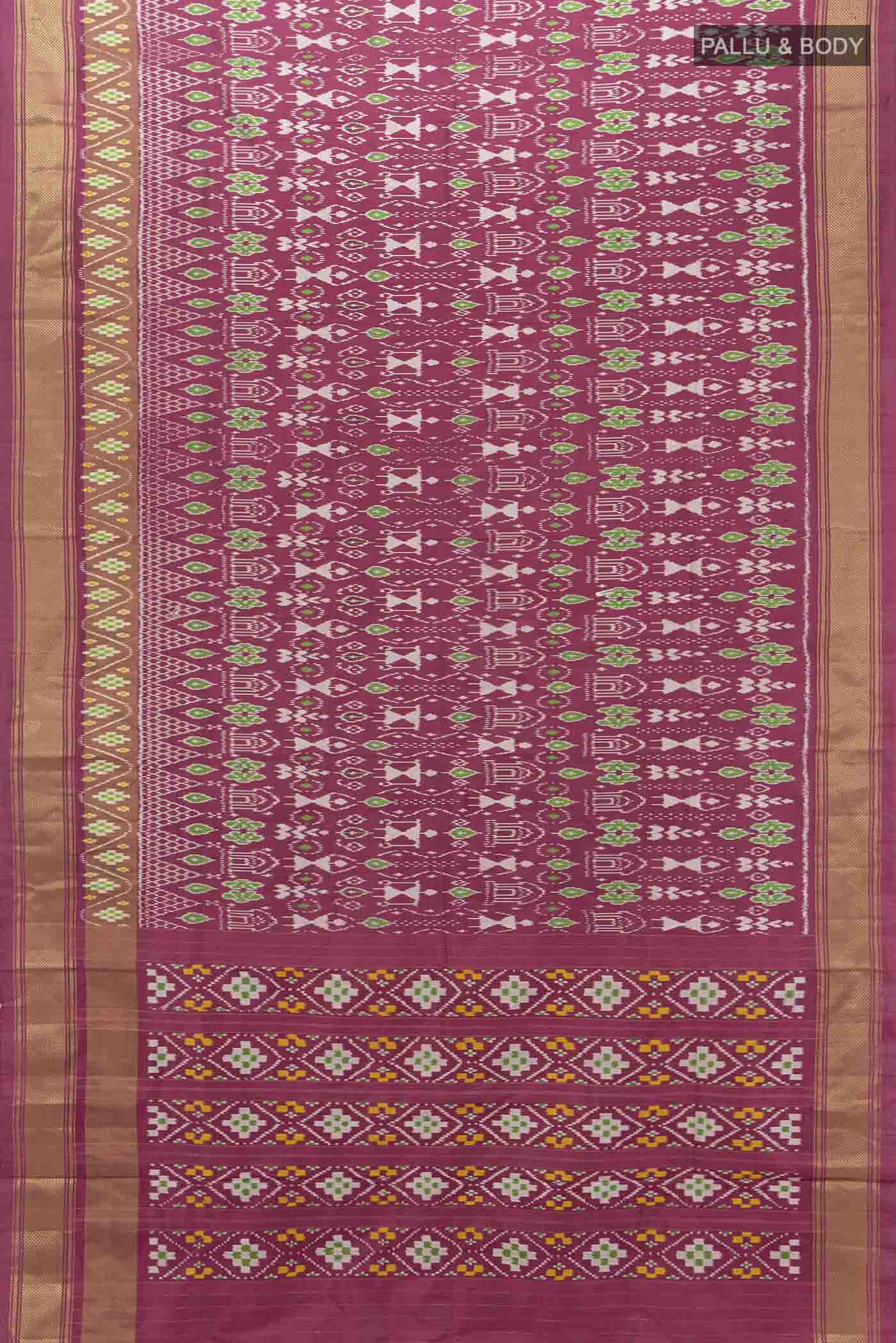 Imperial Pink Pochampally Silk Saree - Image 5