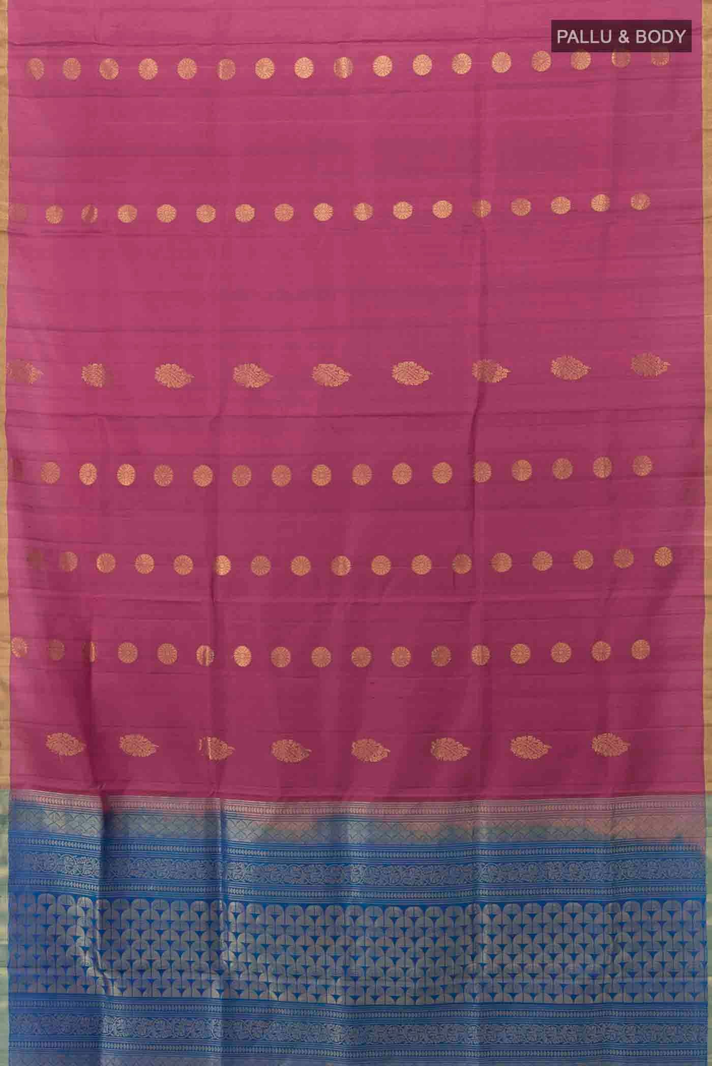 Imperial Pink Soft Silk Saree - Image 5