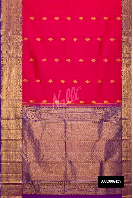 Imperial Red Dual Tone Kanchipuram Silk Saree