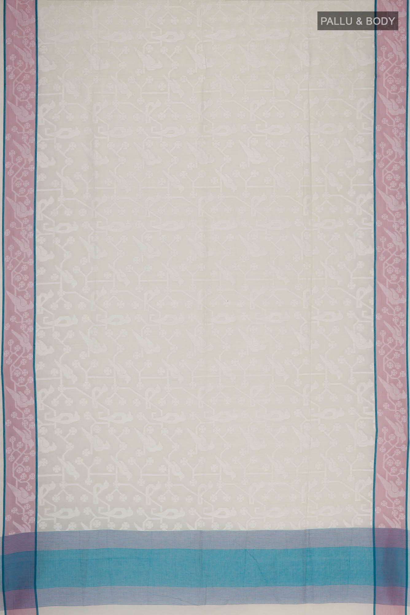 Jamini-Sage Green Bengal Cotton Saree - Image 4