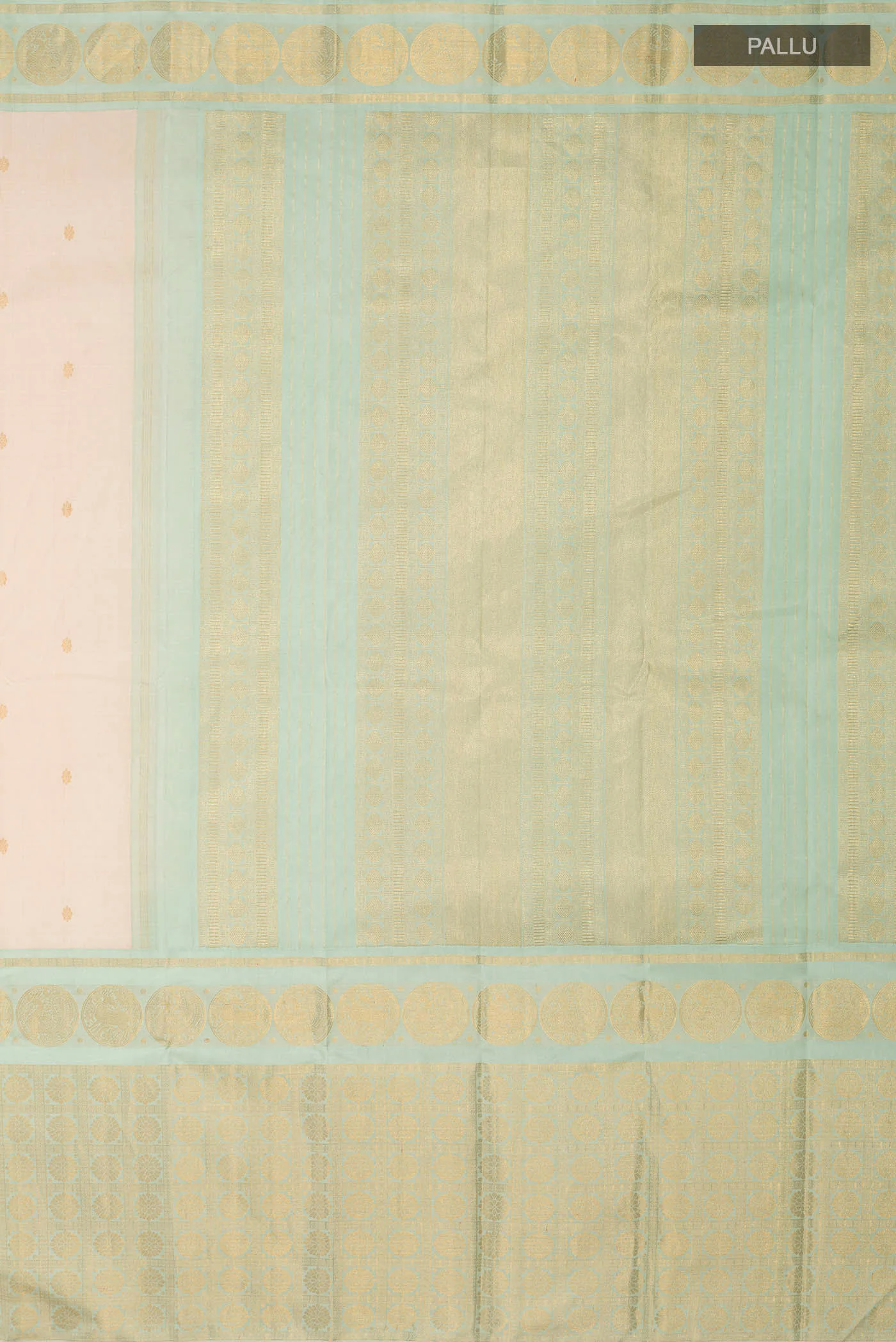 Kanmani-Cream Kanchipuram Silk Saree - Image 11