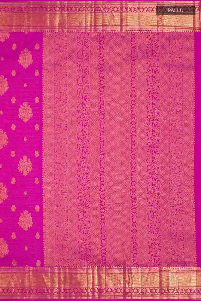 Kavini-Dark Pink Kanchipuram Silk Saree - Image 8