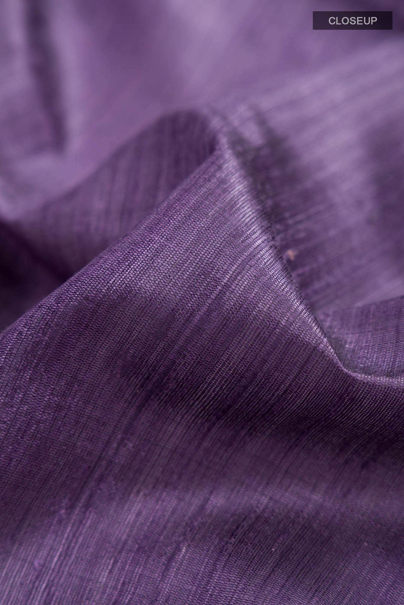 Kruti-Purple Bhagalpuri Tussar Silk Saree - Image 3