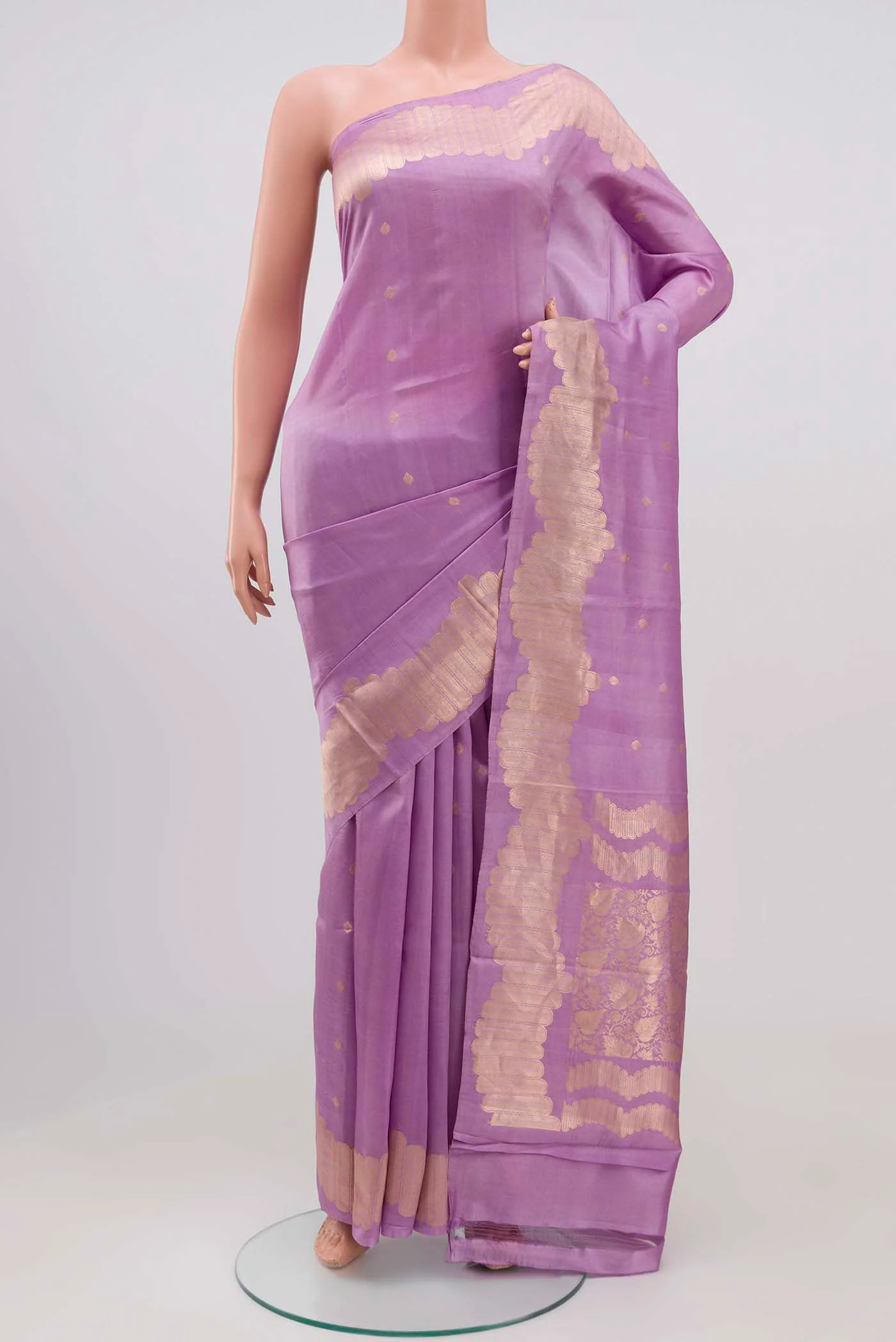 Lavender Banarasi Katan Silk Saree