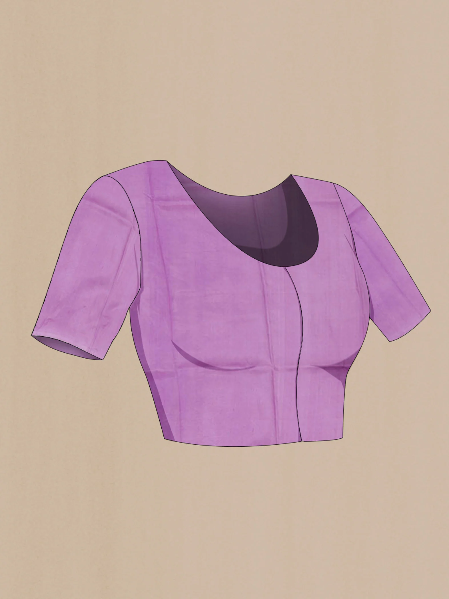 Lavender Banarasi Katan Silk Saree - Image 3