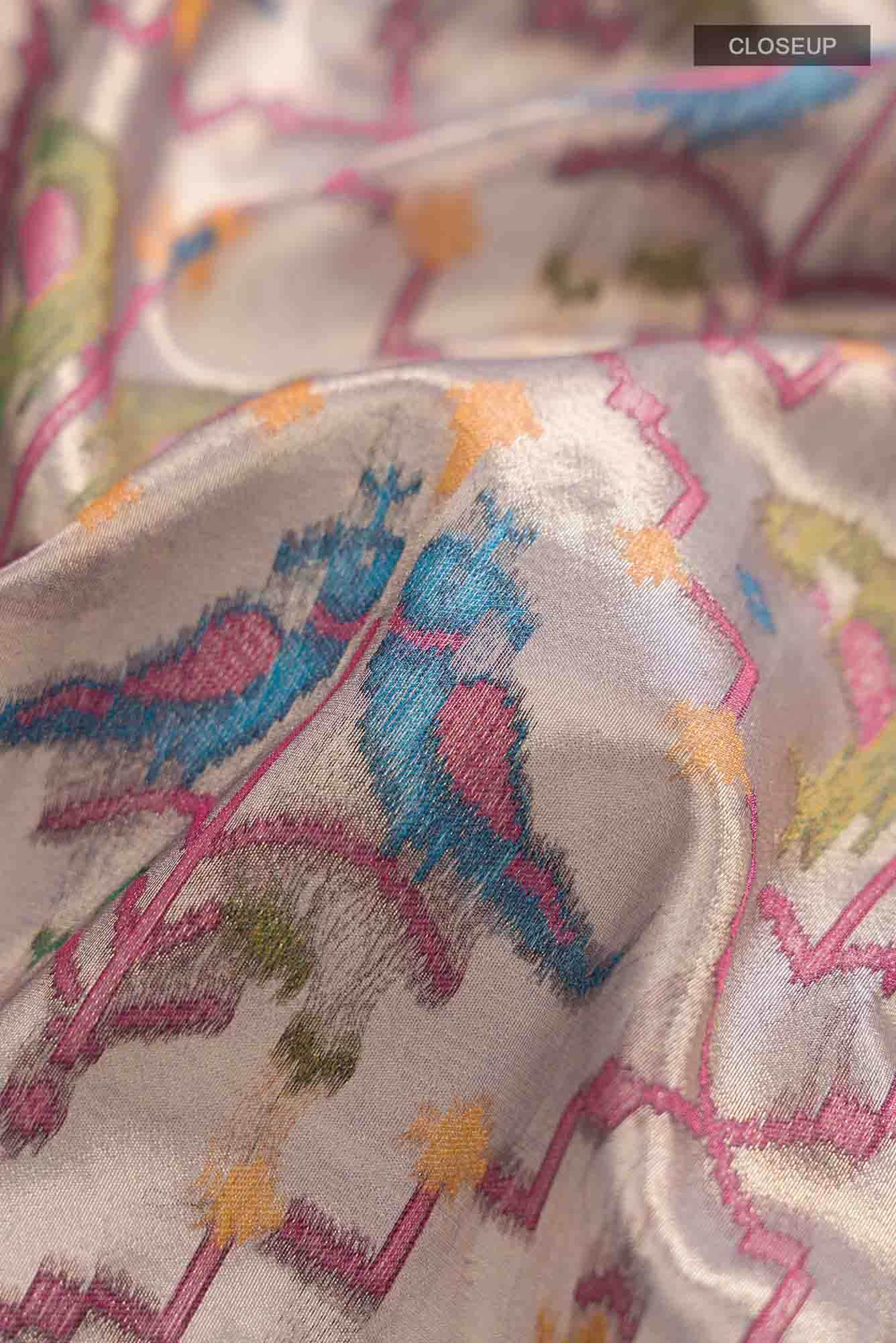 Lavender Blended Tissue Silk Saree - Image 2