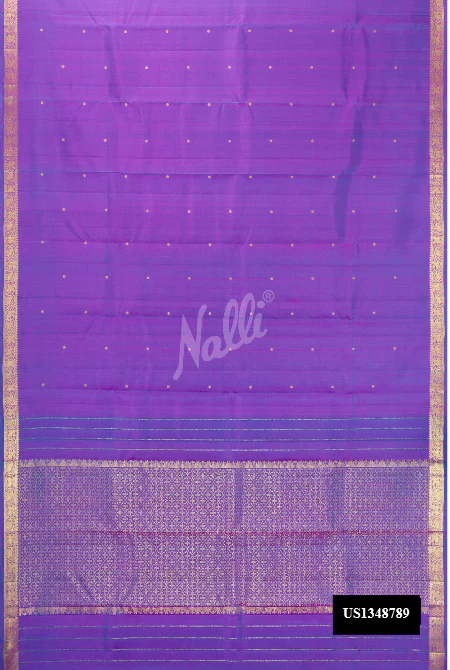 Lavender Dual Tone Kanchipuram Silk Saree