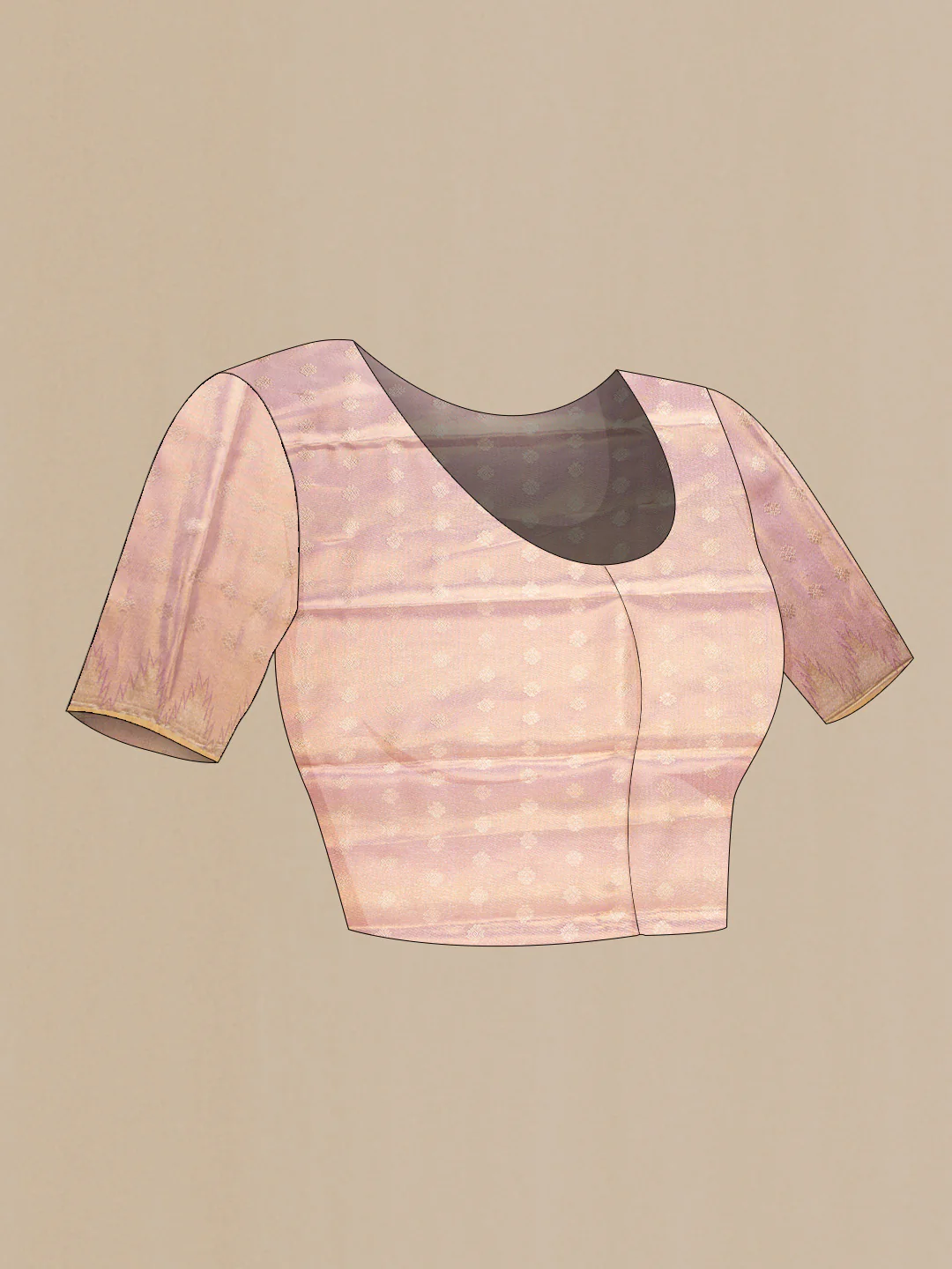Lavender Dual Tone Kanchipuram Silk Saree - Image 5