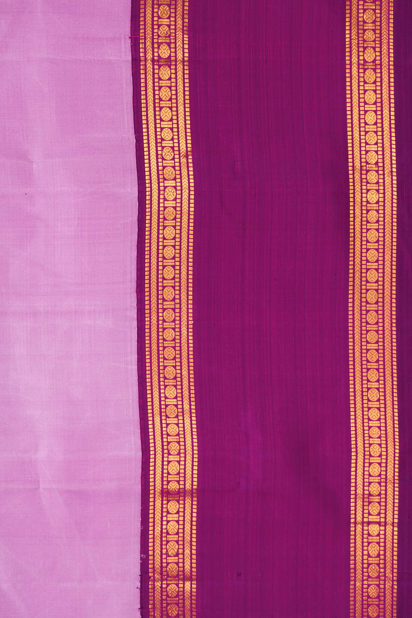 Lavender Dual Tone Kanjivaram Silk Saree - Image 3