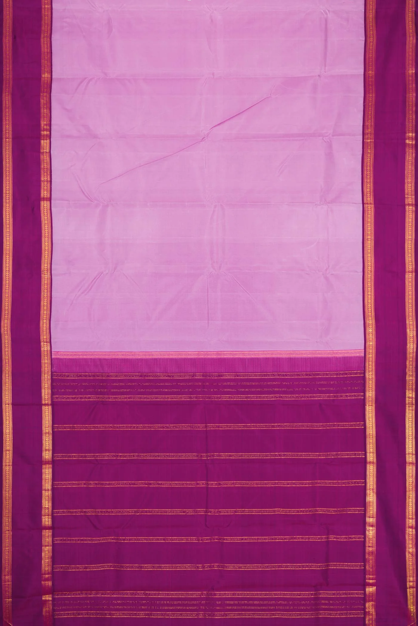Lavender Dual Tone Kanjivaram Silk Saree - Image 6