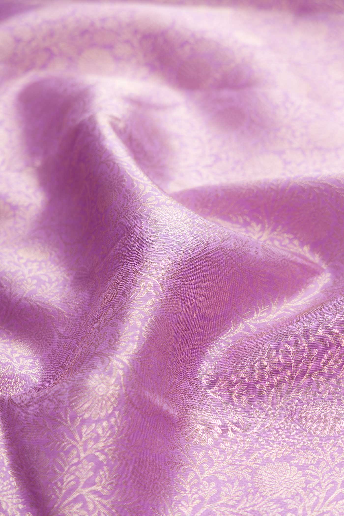 Lavender Dual Tone Kanchipuram Silk Saree - Image 2